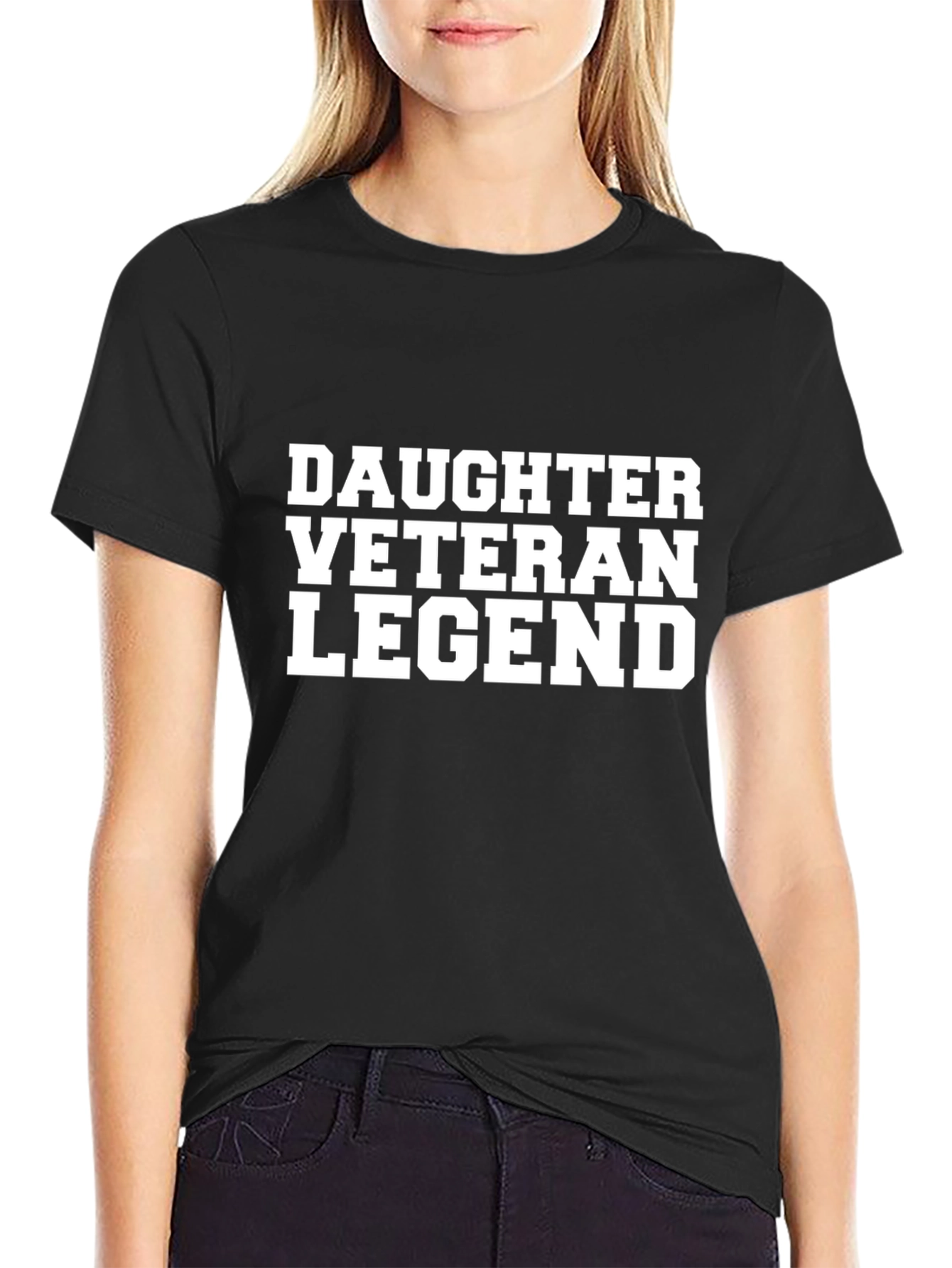 Daughter Veteran Legend T-Shirt - Black
