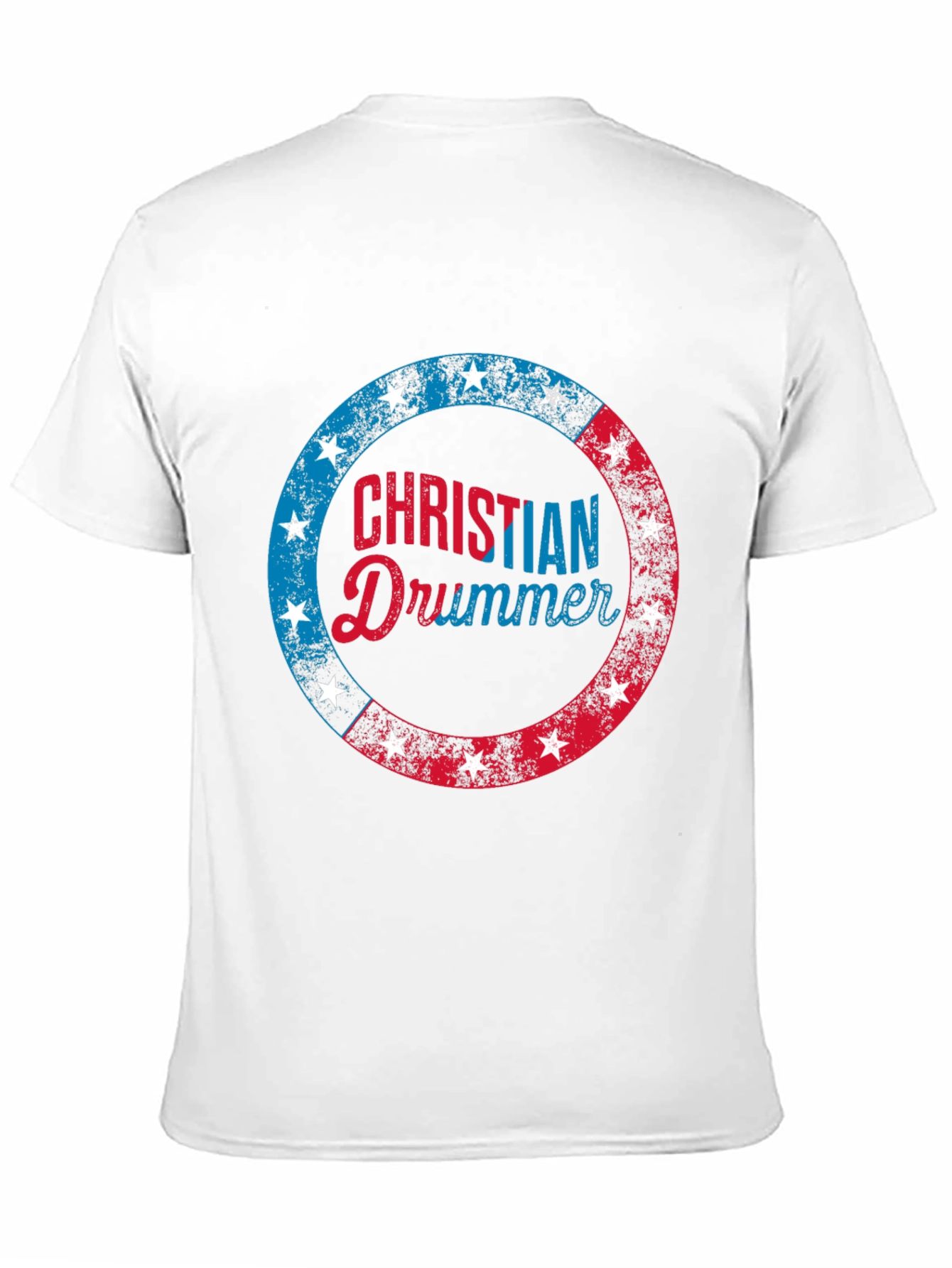 Christian Drummer T-Shirt Patriotic Design