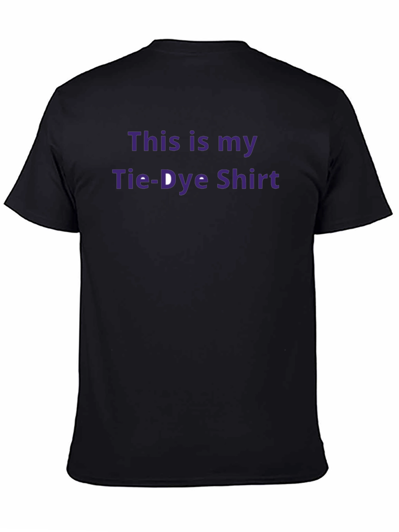 Funny Tie-Dye Shirt - Mens Black Cotton Tee