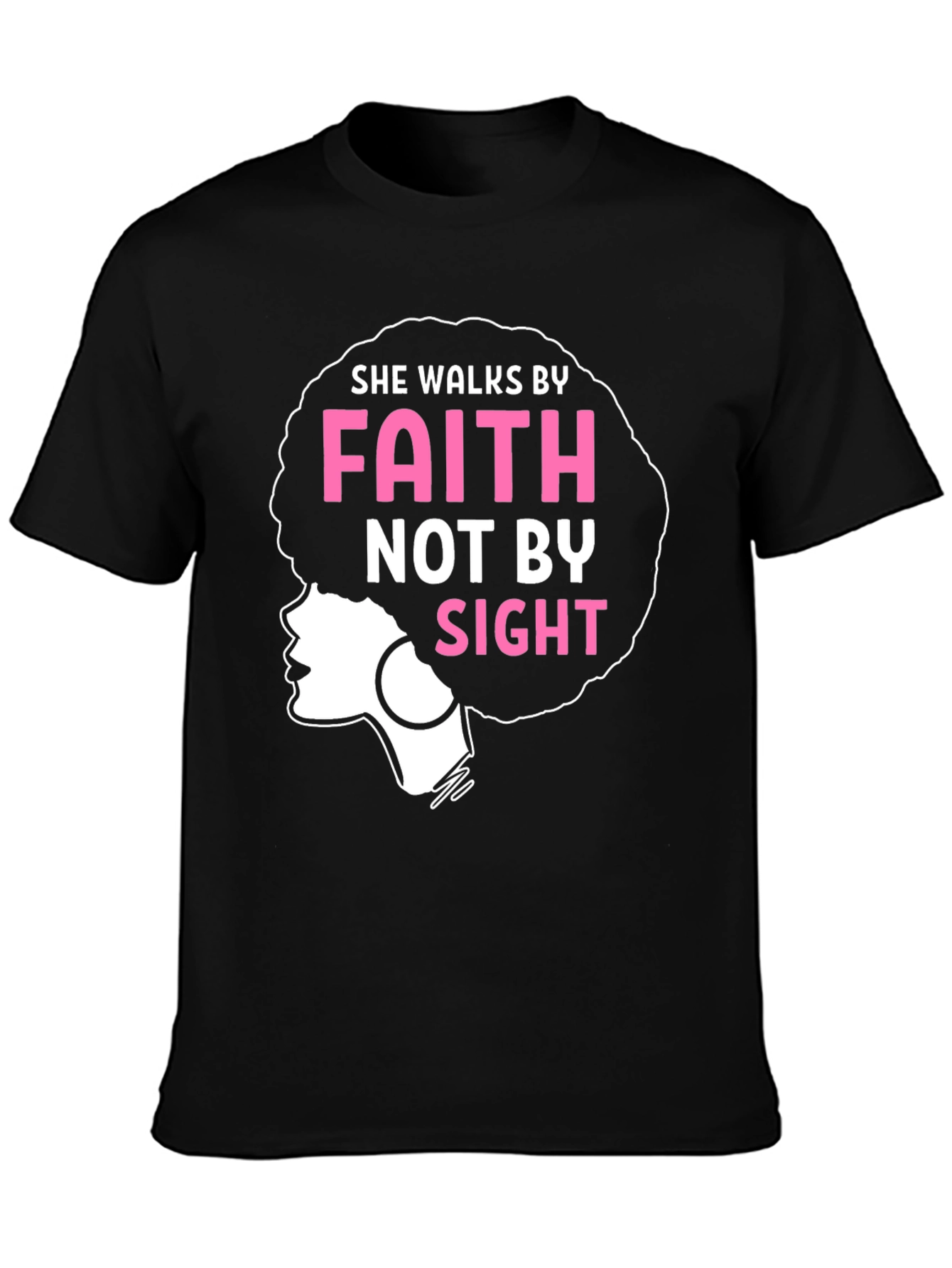 Faith Afro Graphic Tee - Walk by Faith Shirt