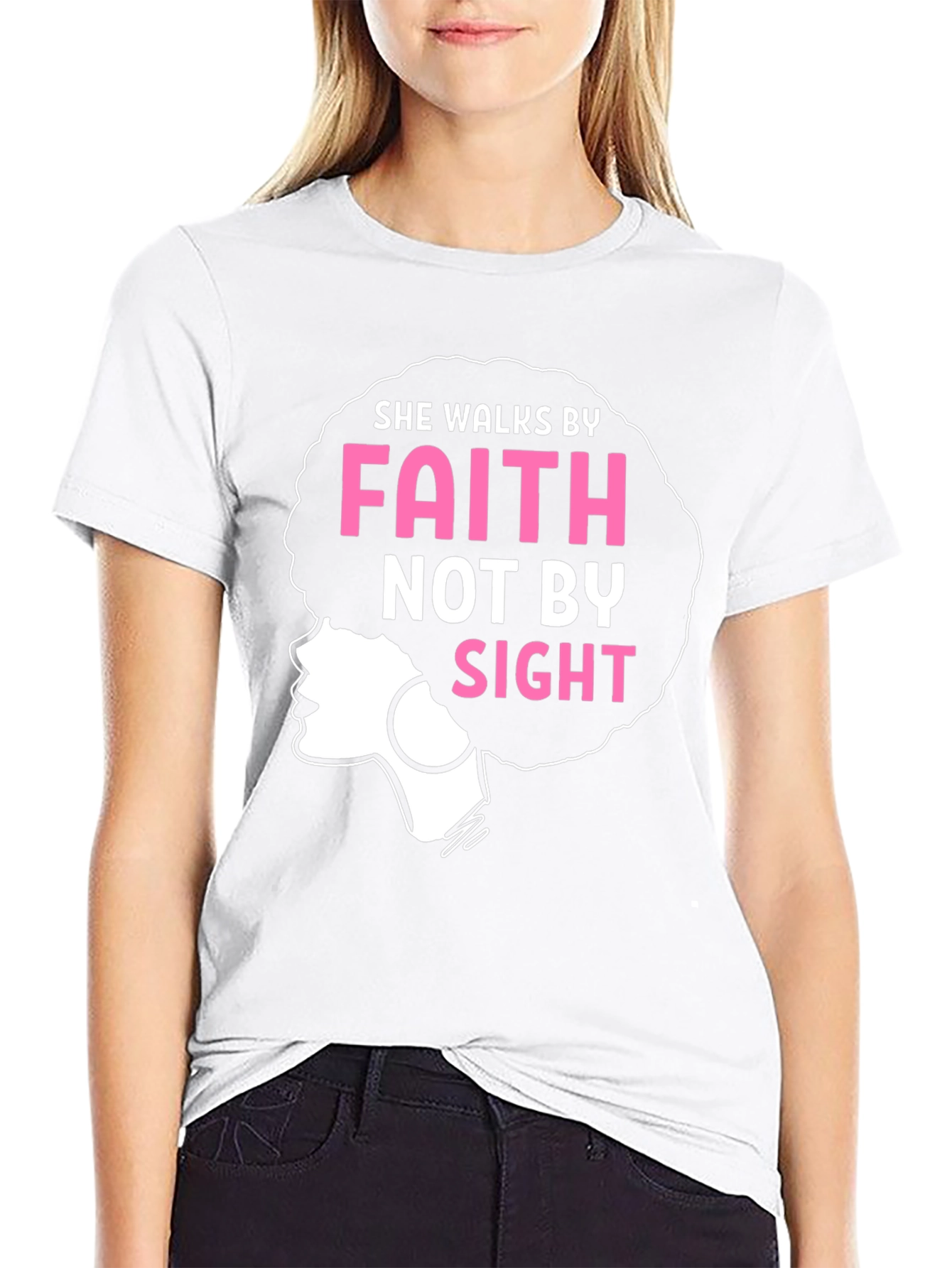 Faith Afro Graphic Tee - Walk by Faith Shirt