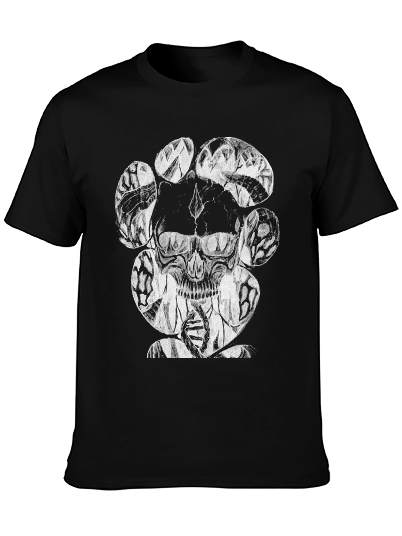 Skull & DNA Graphic Black T-Shirt