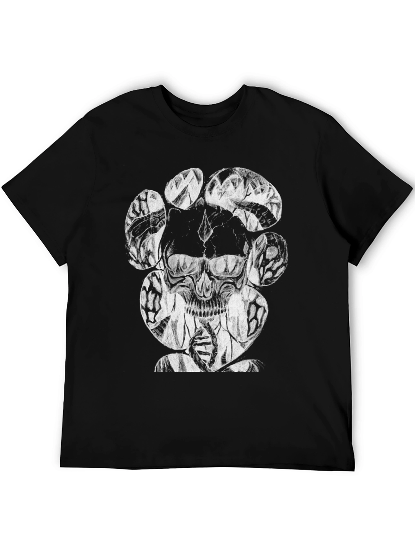Skull & DNA Graphic Black T-Shirt