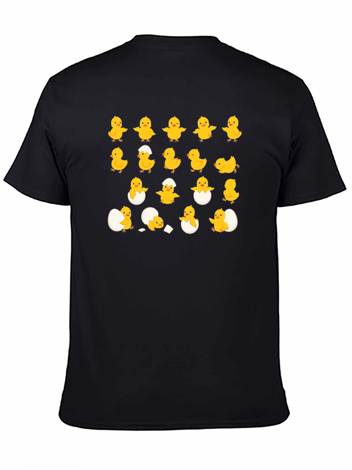 Cute Chick Hatching Black T-Shirt