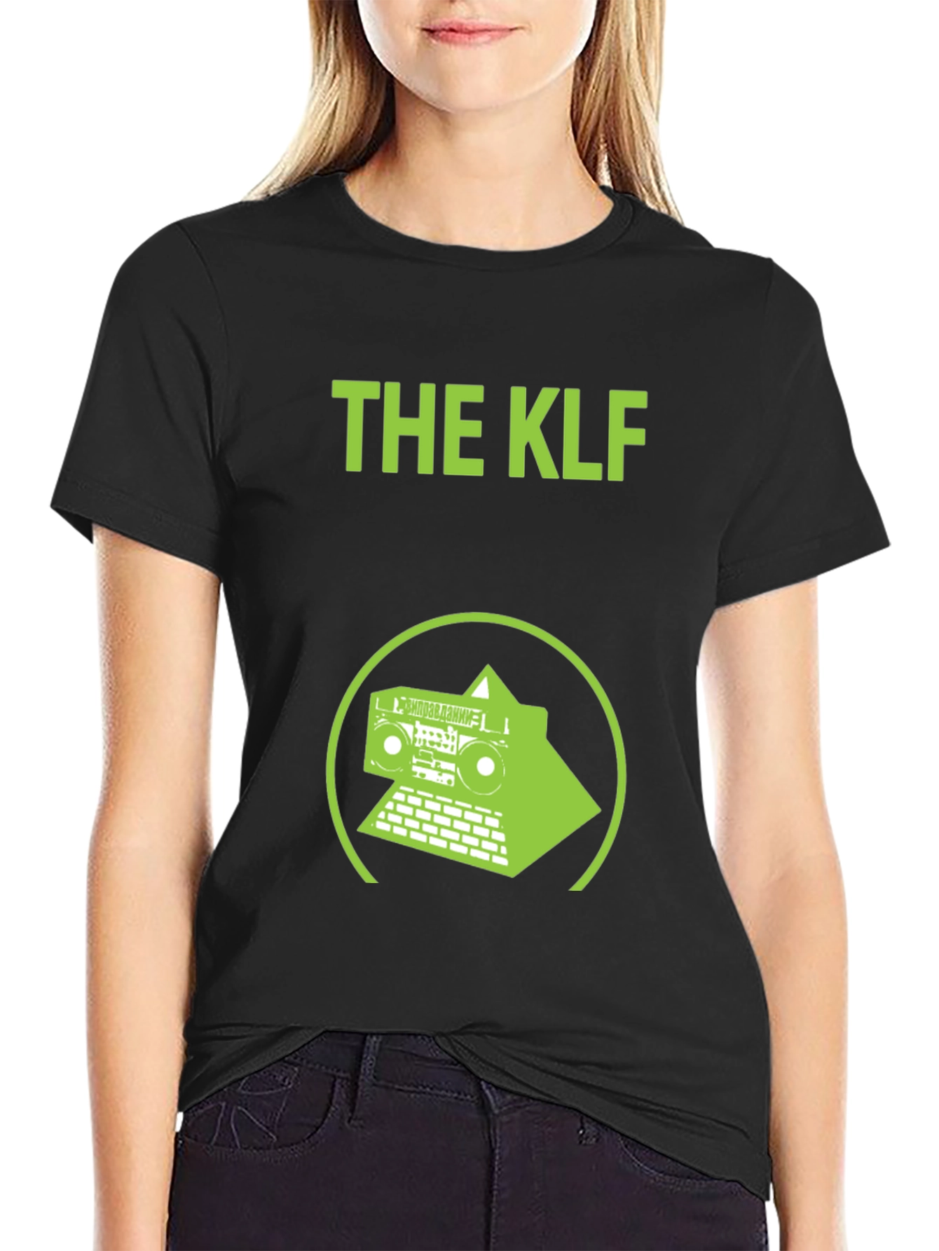 The KLF T-Shirt Boombox Pyramid Black Cotton Tee