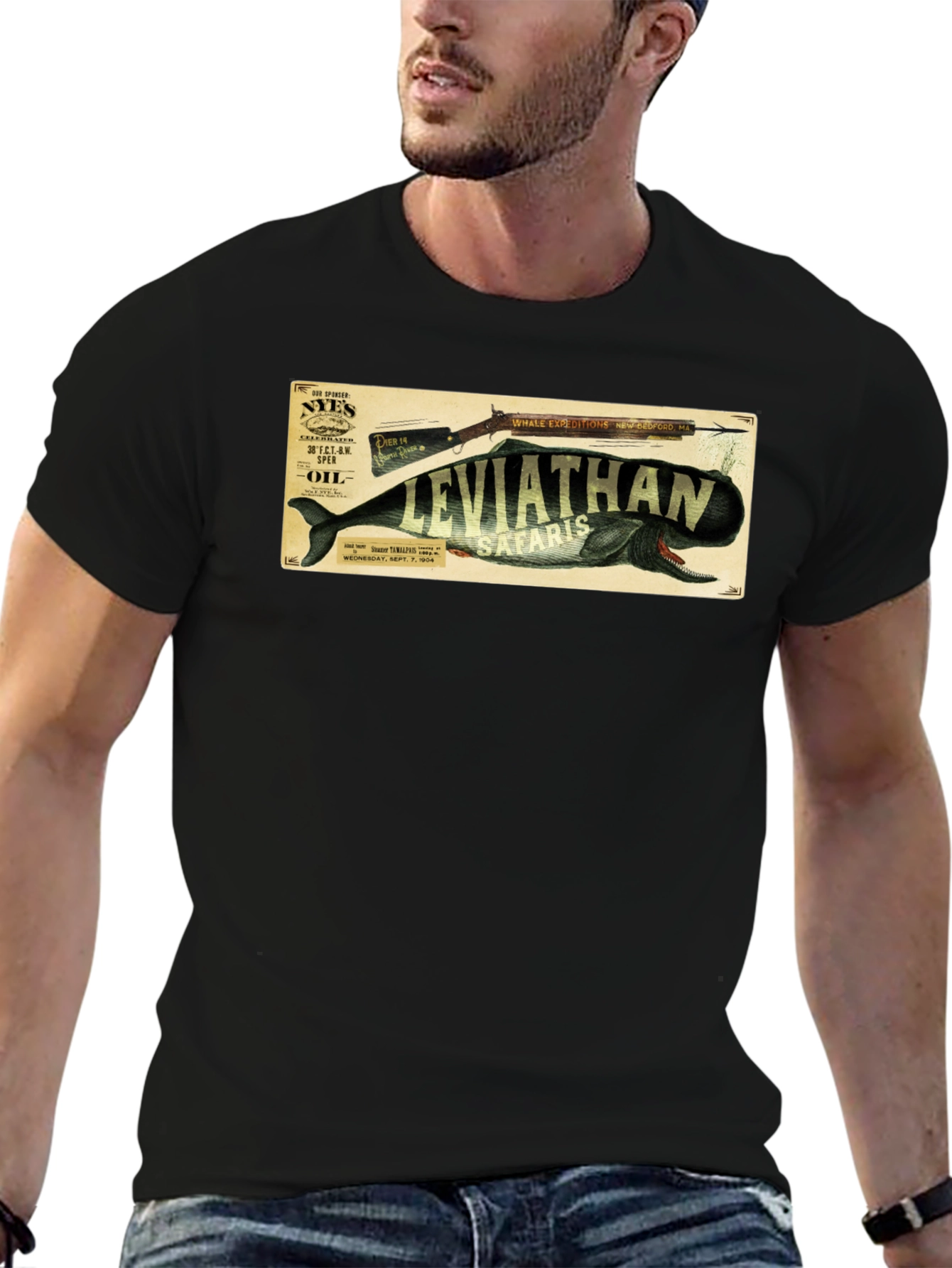 Leviathan Safaris Whale Graphic Black T-Shirt
