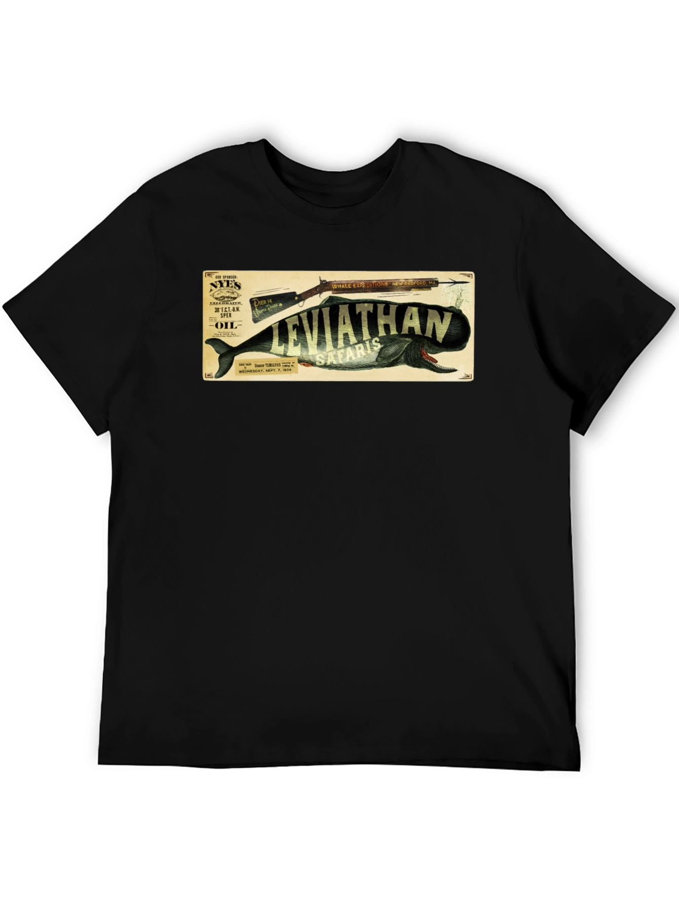 Leviathan Safaris Whale Graphic Black T-Shirt