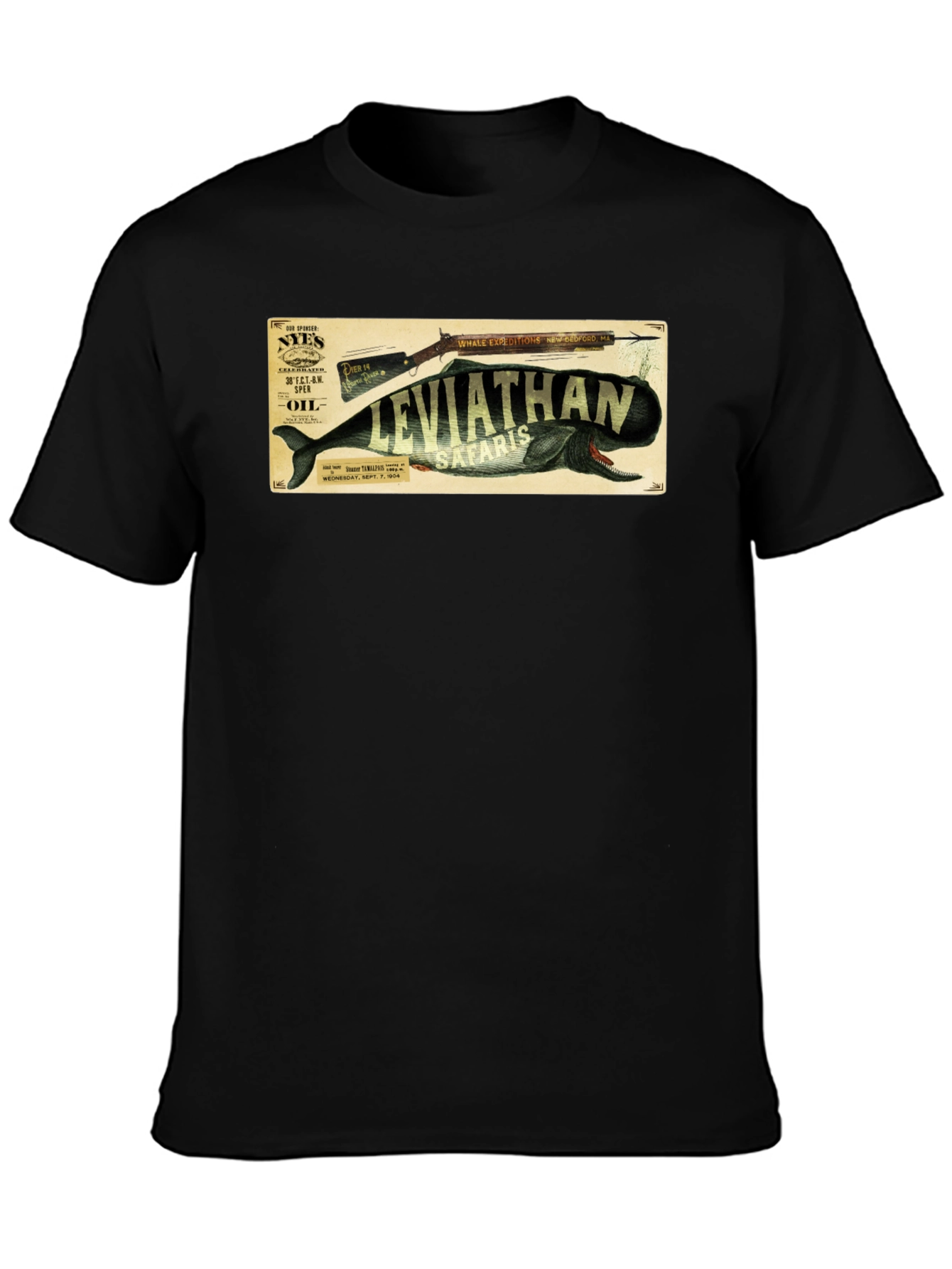 Leviathan Safaris Whale Graphic Black T-Shirt
