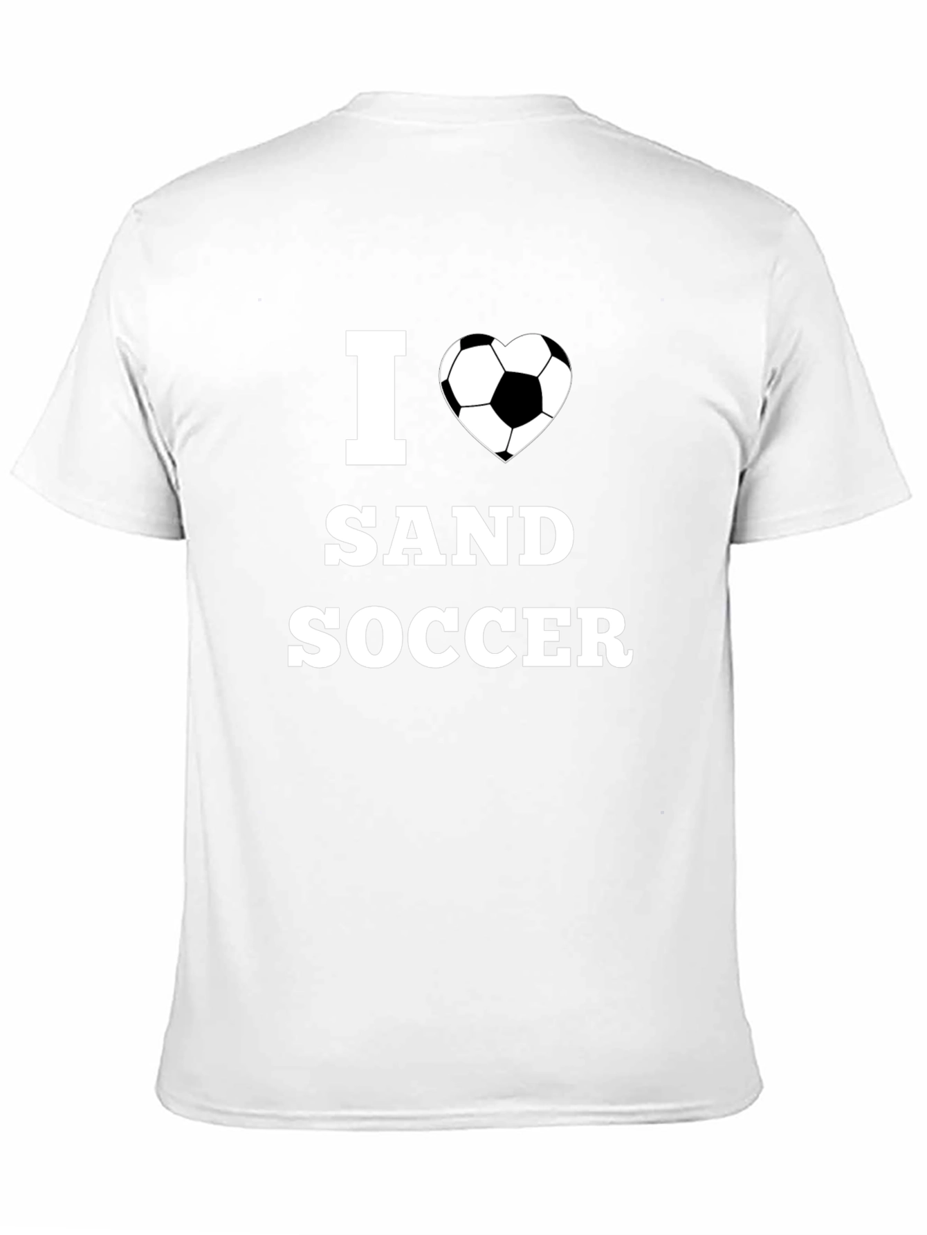 I Heart Sand Soccer Black Graphic T-Shirt