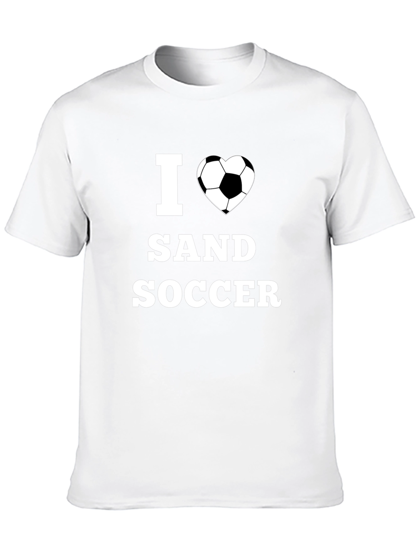 I Heart Sand Soccer Black Graphic T-Shirt