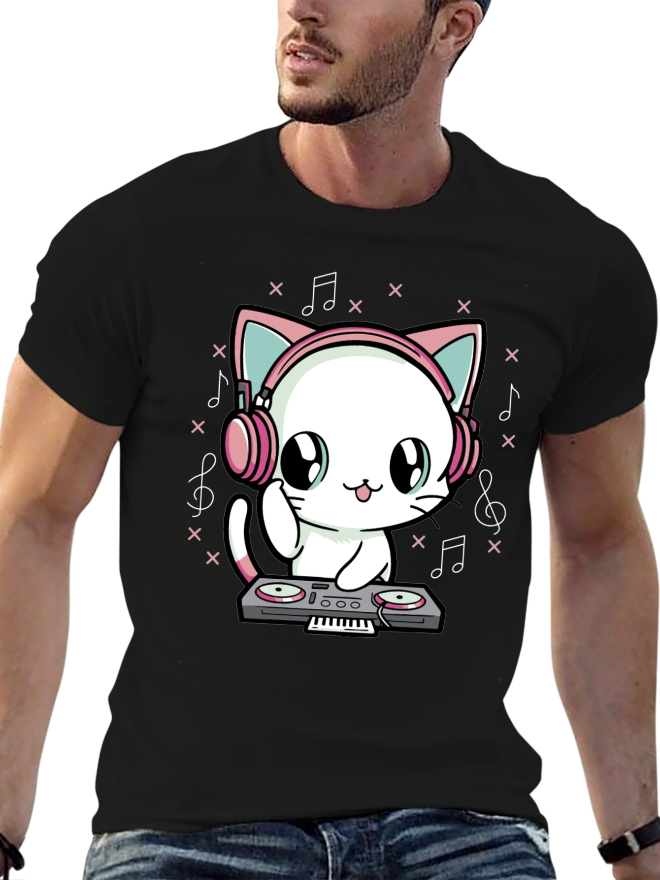 DJ Cat T-Shirt - Cute Music Lover Tee