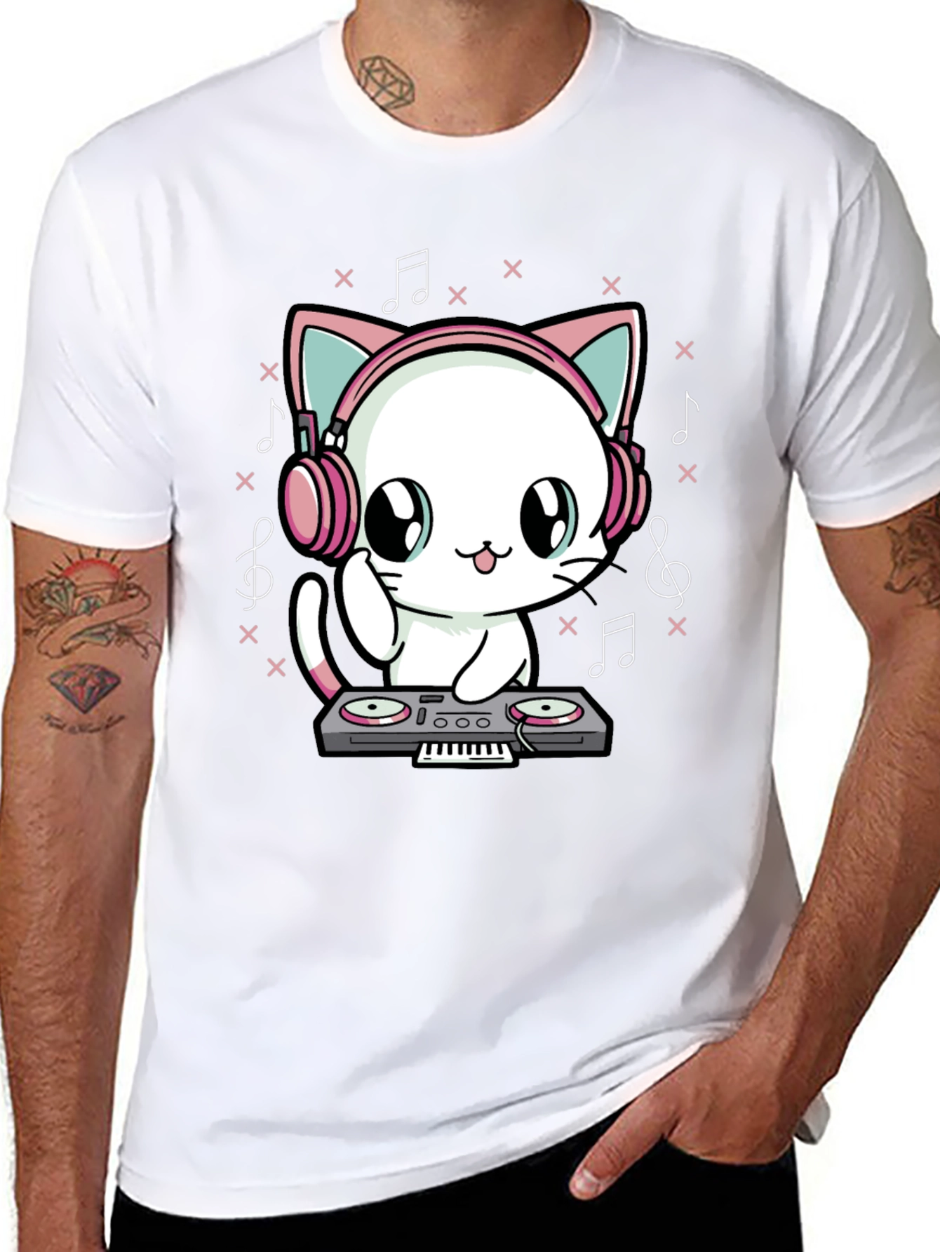 DJ Cat T-Shirt - Cute Music Lover Tee