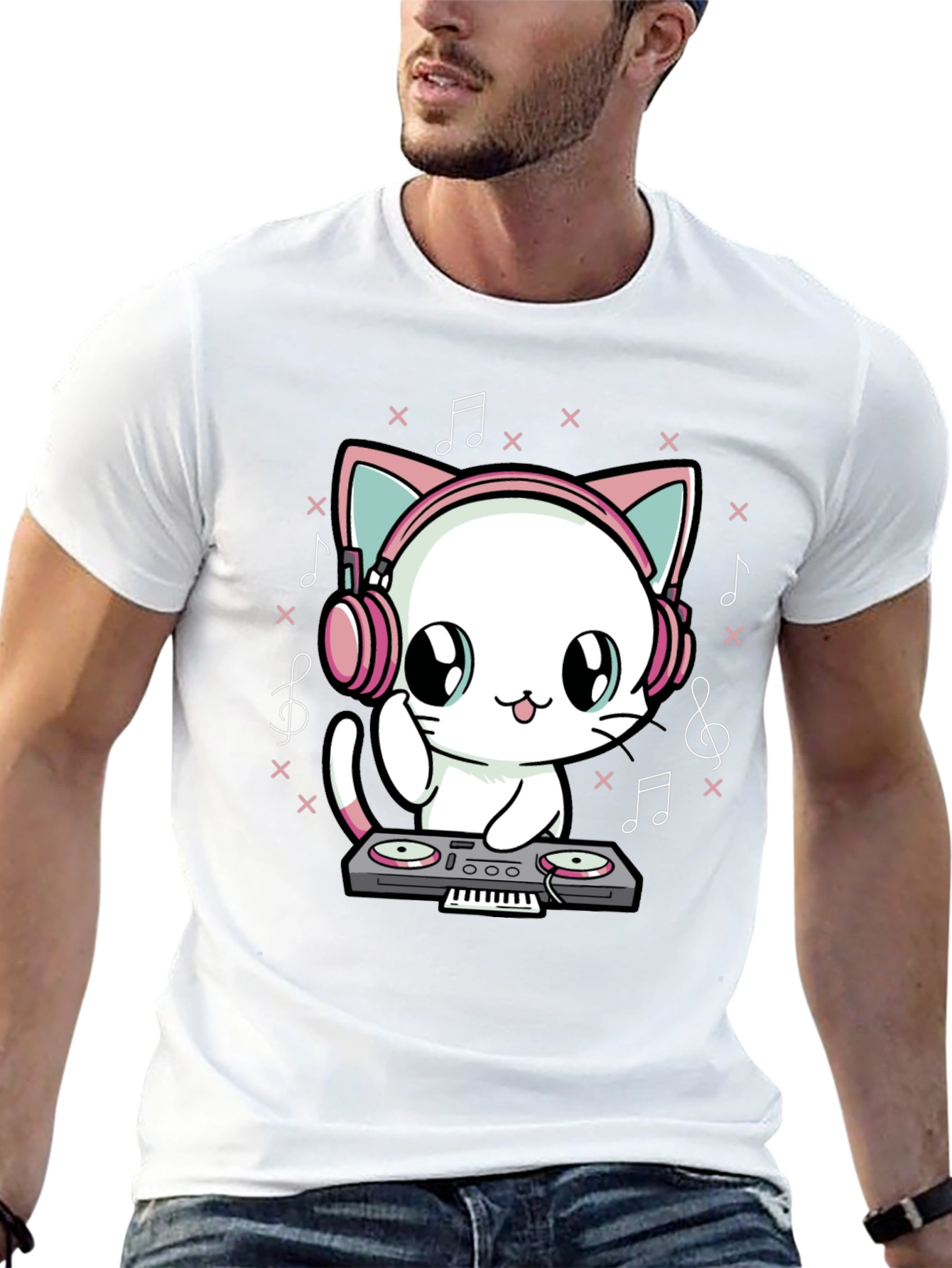 DJ Cat T-Shirt - Cute Music Lover Tee