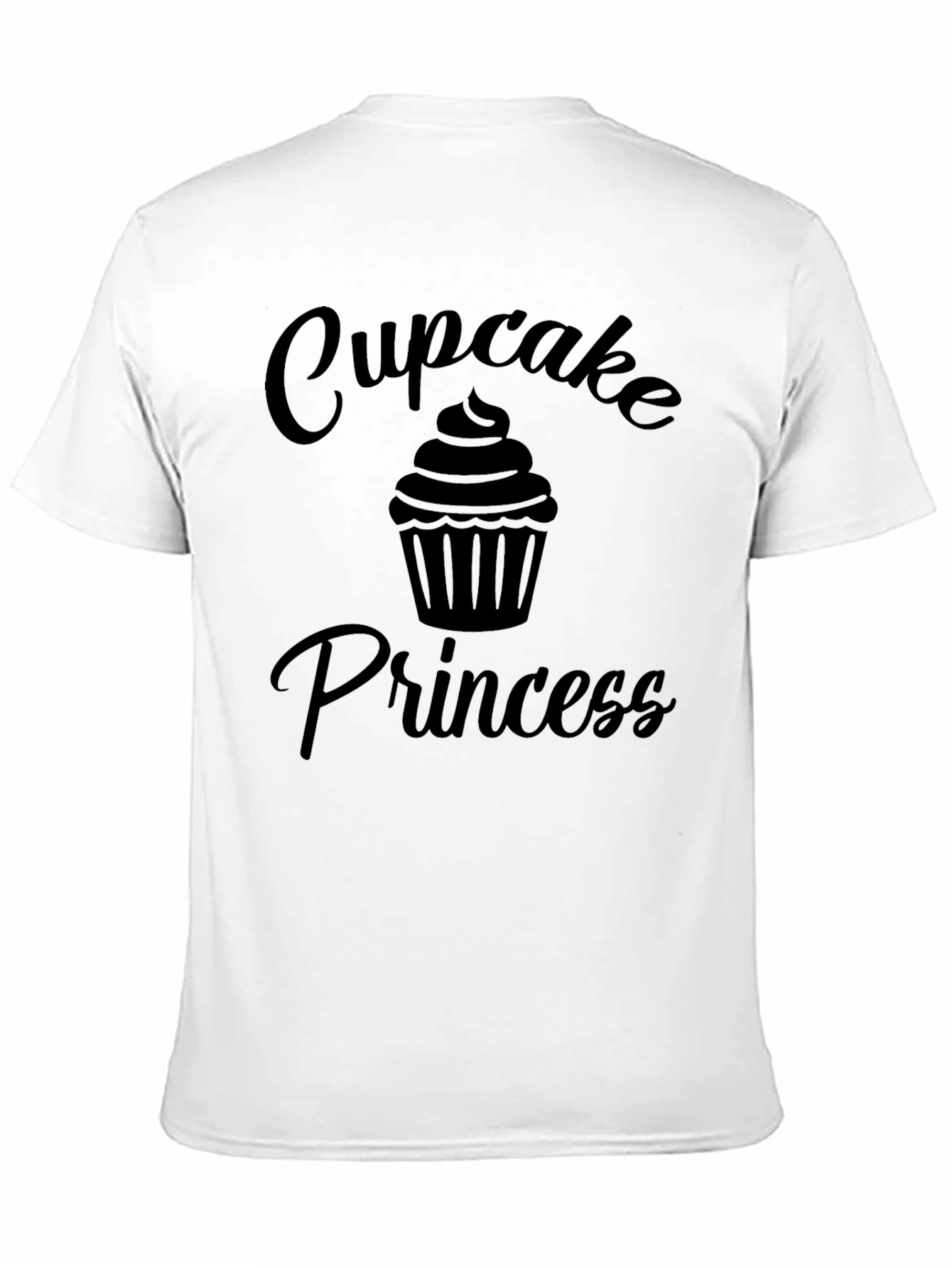 Cupcake Princess Black Graphic T-Shirt