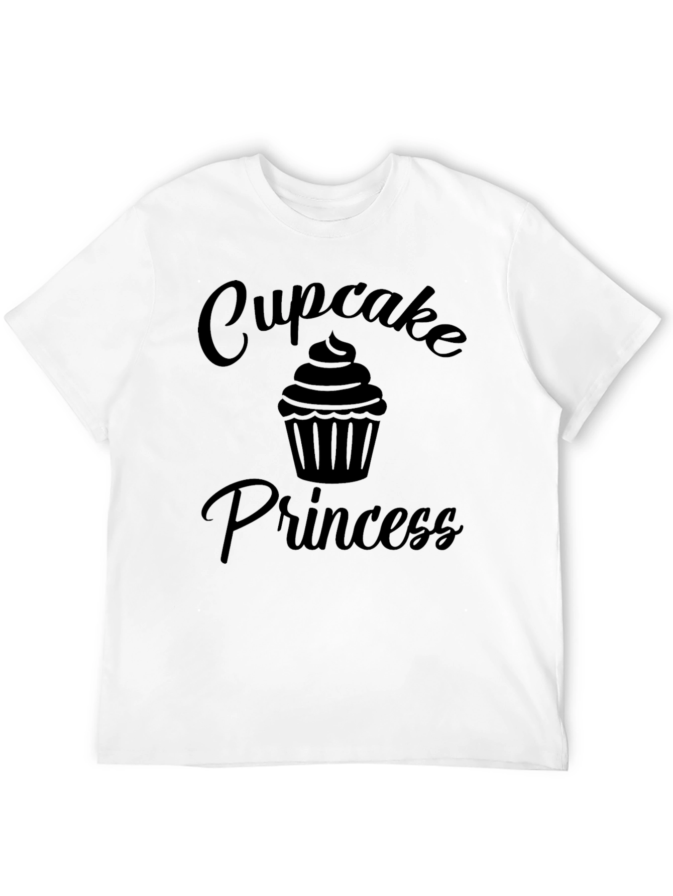 Cupcake Princess Black Graphic T-Shirt