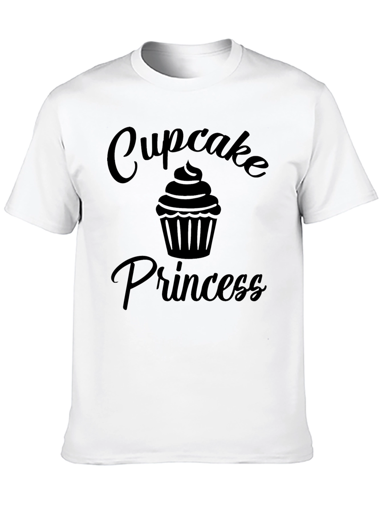 Cupcake Princess Black Graphic T-Shirt