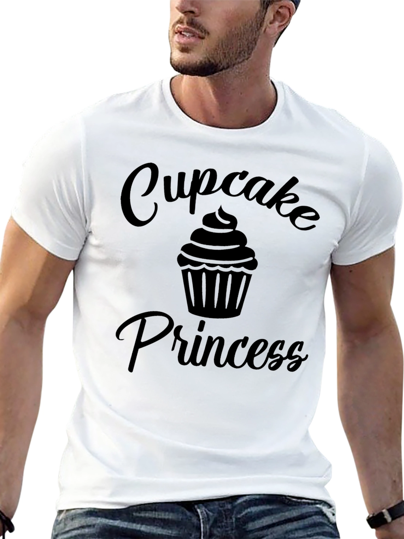 Cupcake Princess Black Graphic T-Shirt