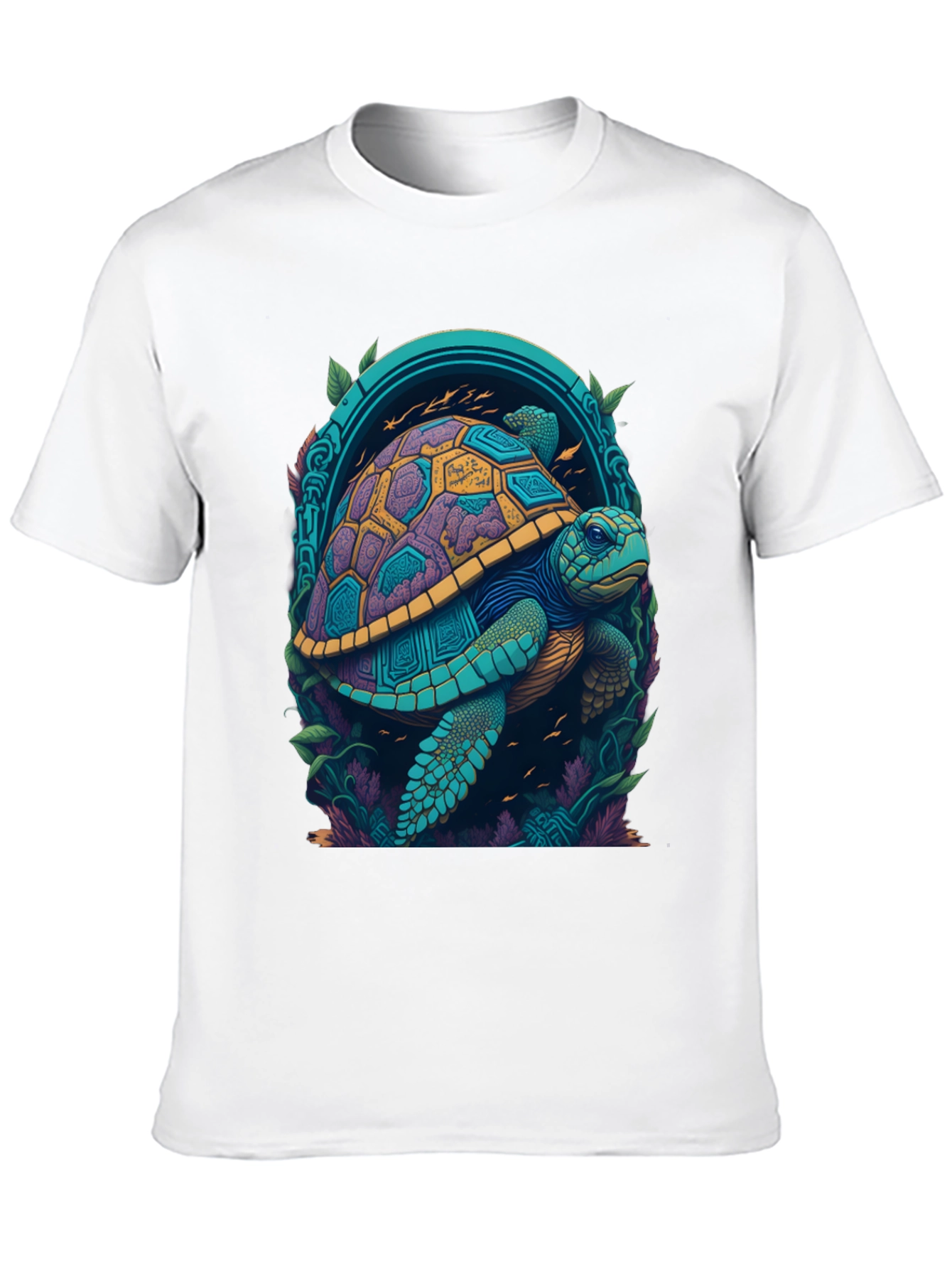 Turtle Graphic Tee - Vivid Sea Life Design