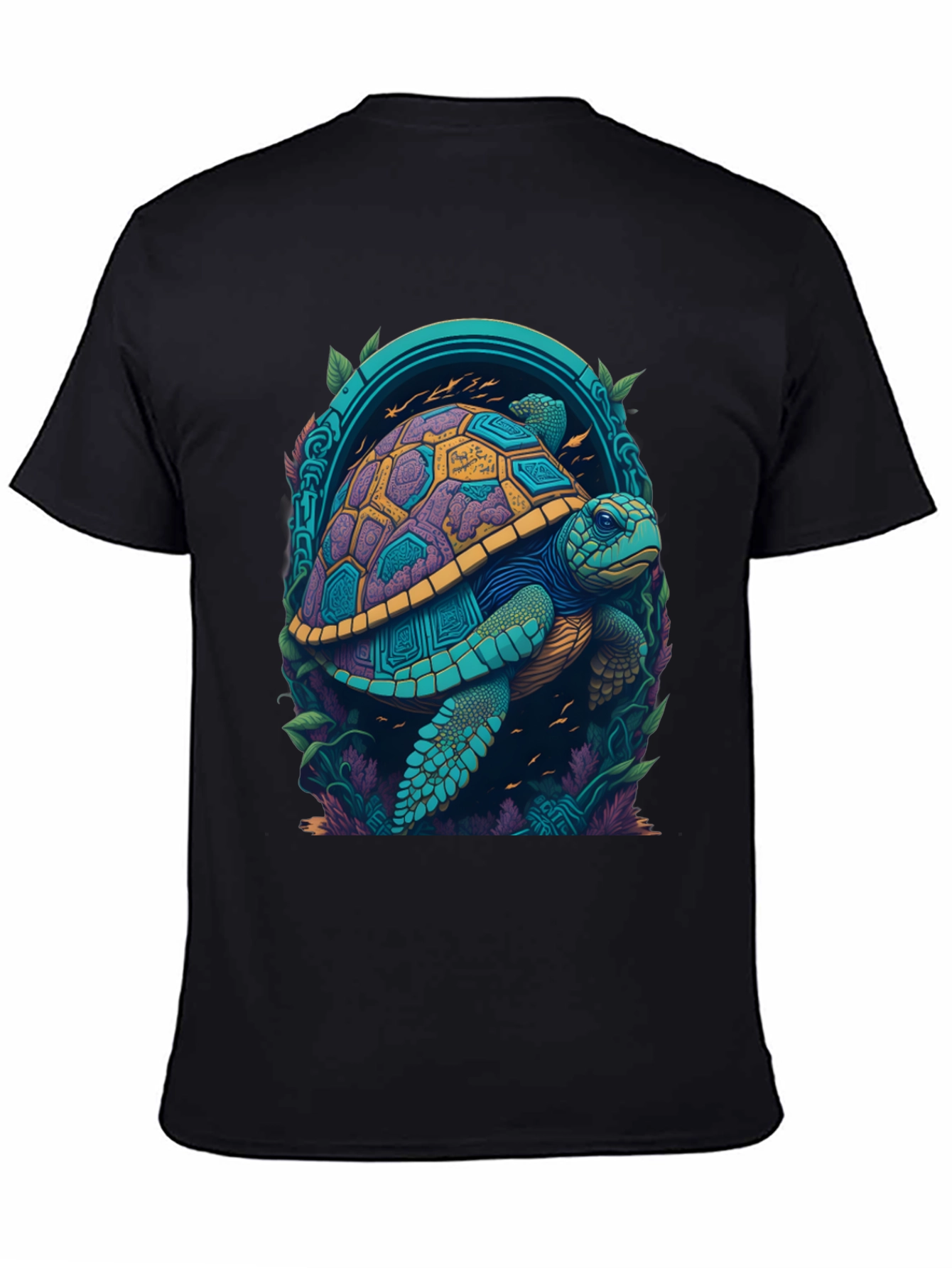 Turtle Graphic Tee - Vivid Sea Life Design