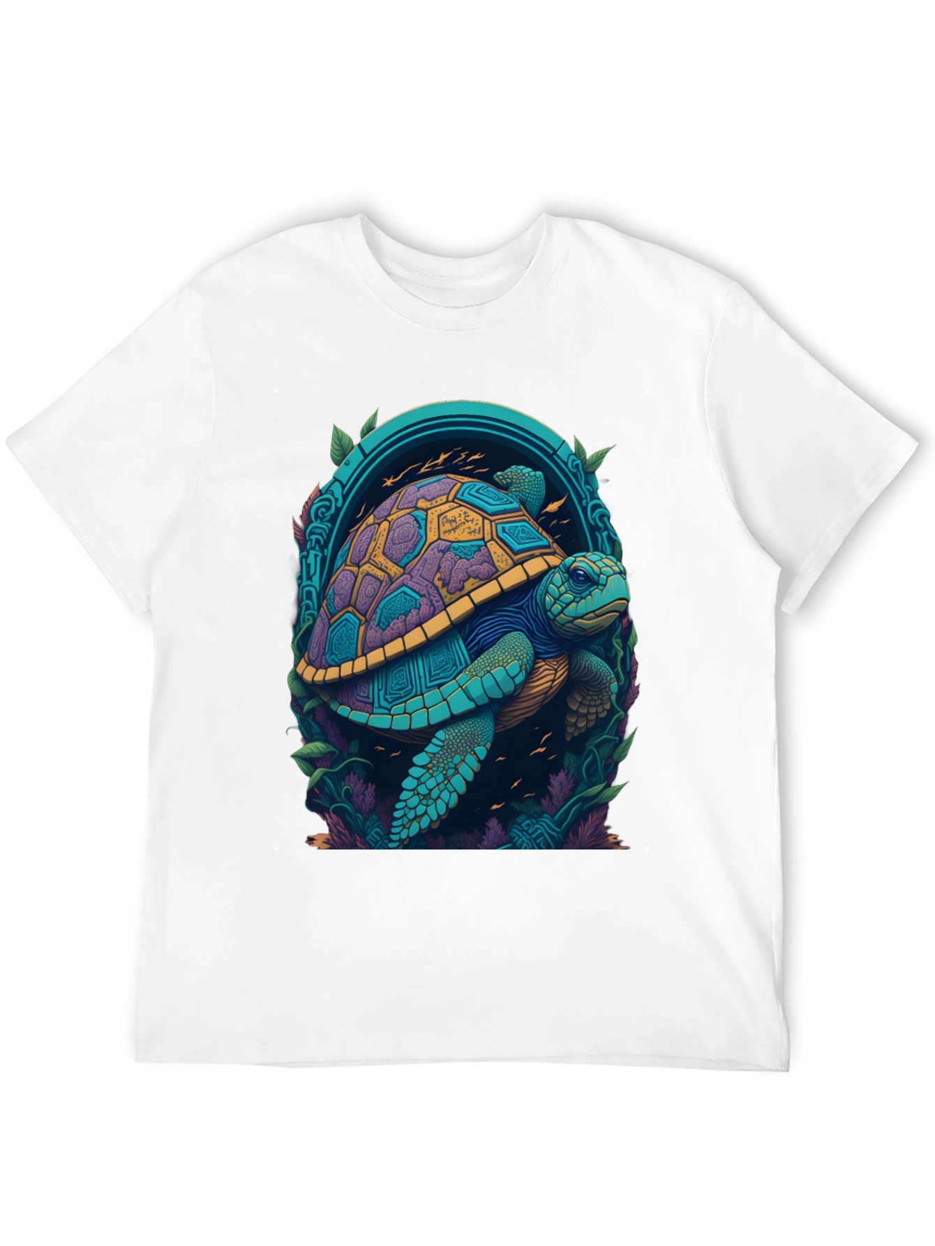 Turtle Graphic Tee - Vivid Sea Life Design