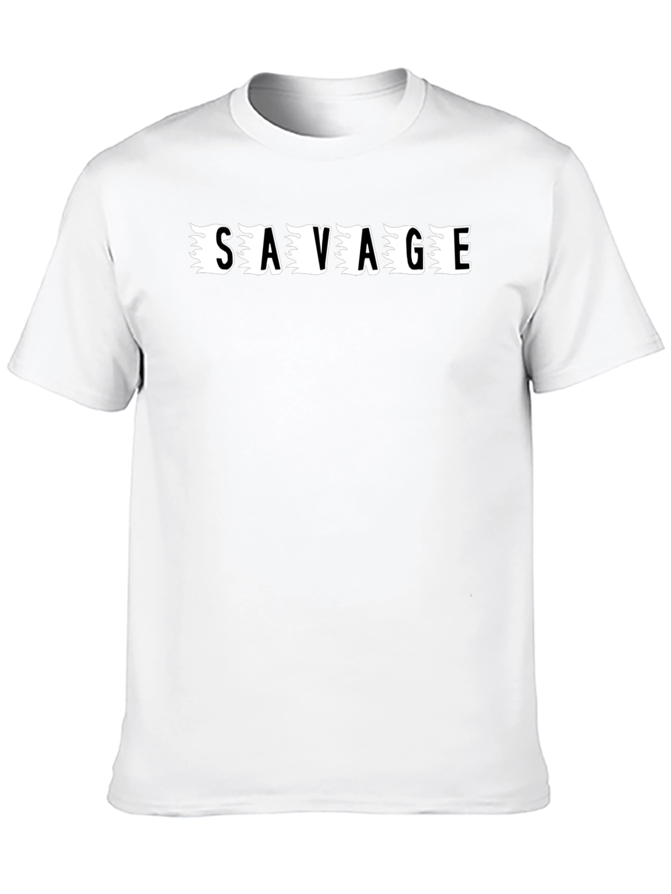 Savage Graphic Tee - Black Cotton Casual T-Shirt