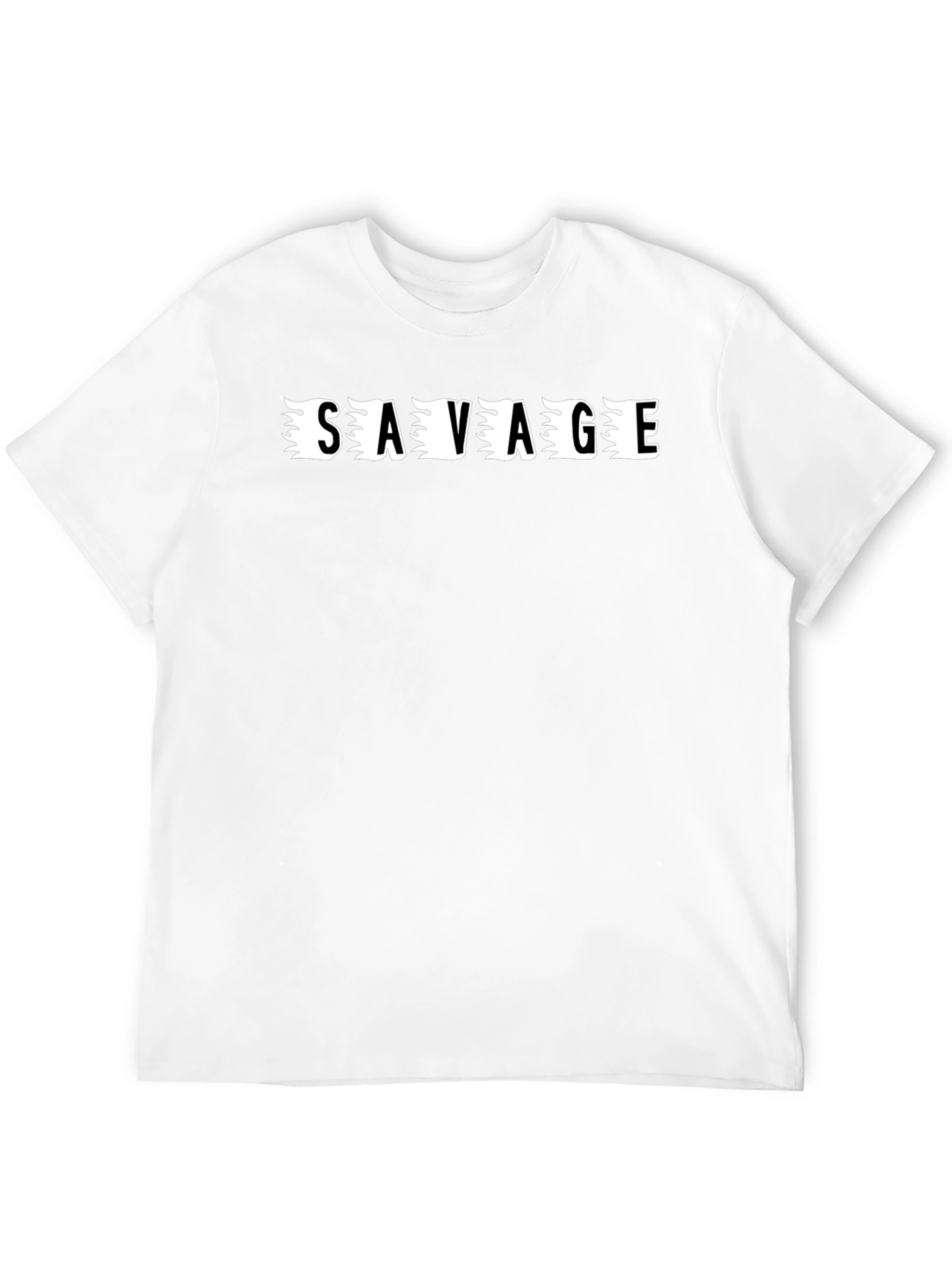 Savage Graphic Tee - Black Cotton Casual T-Shirt
