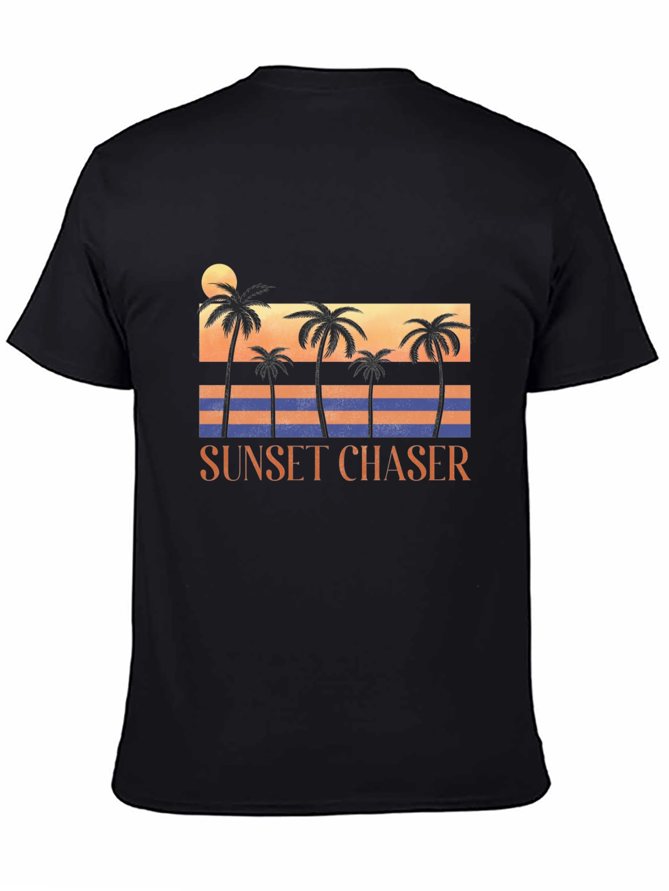 Sunset Chaser Graphic Tee - Tropical Palm Tree Design