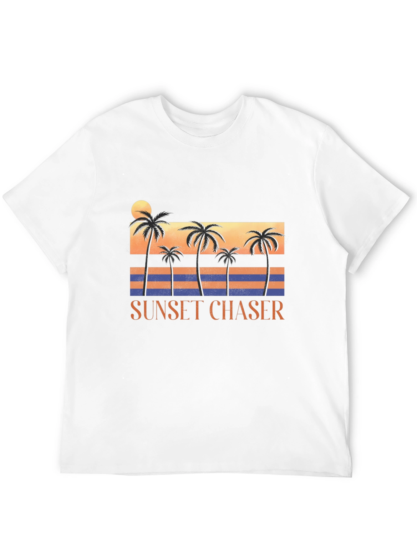 Sunset Chaser Graphic Tee - Tropical Palm Tree Design