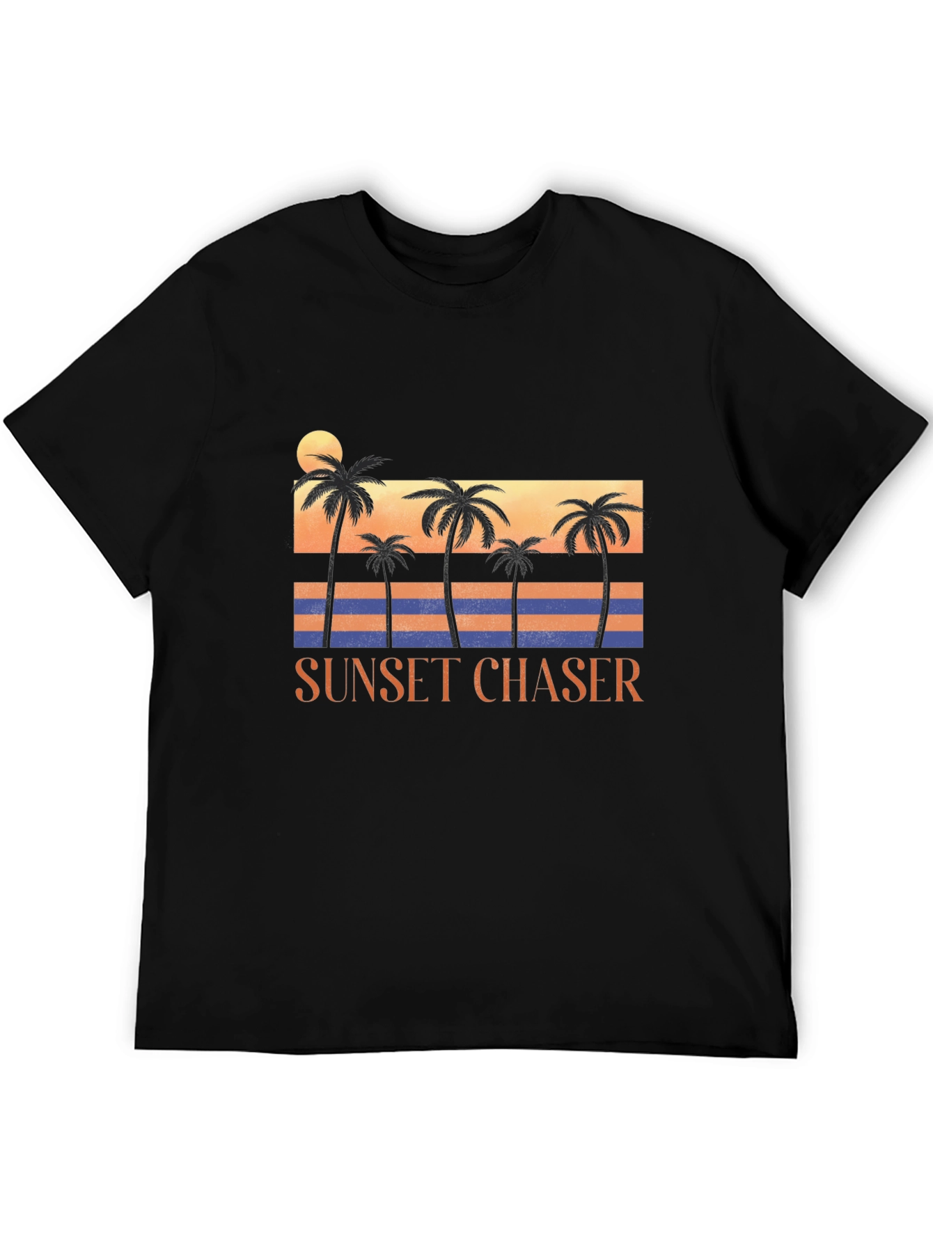 Sunset Chaser Graphic Tee - Tropical Palm Tree Design
