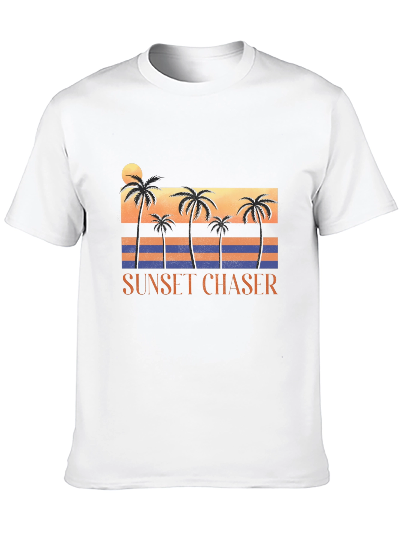 Sunset Chaser Graphic Tee - Tropical Palm Tree Design