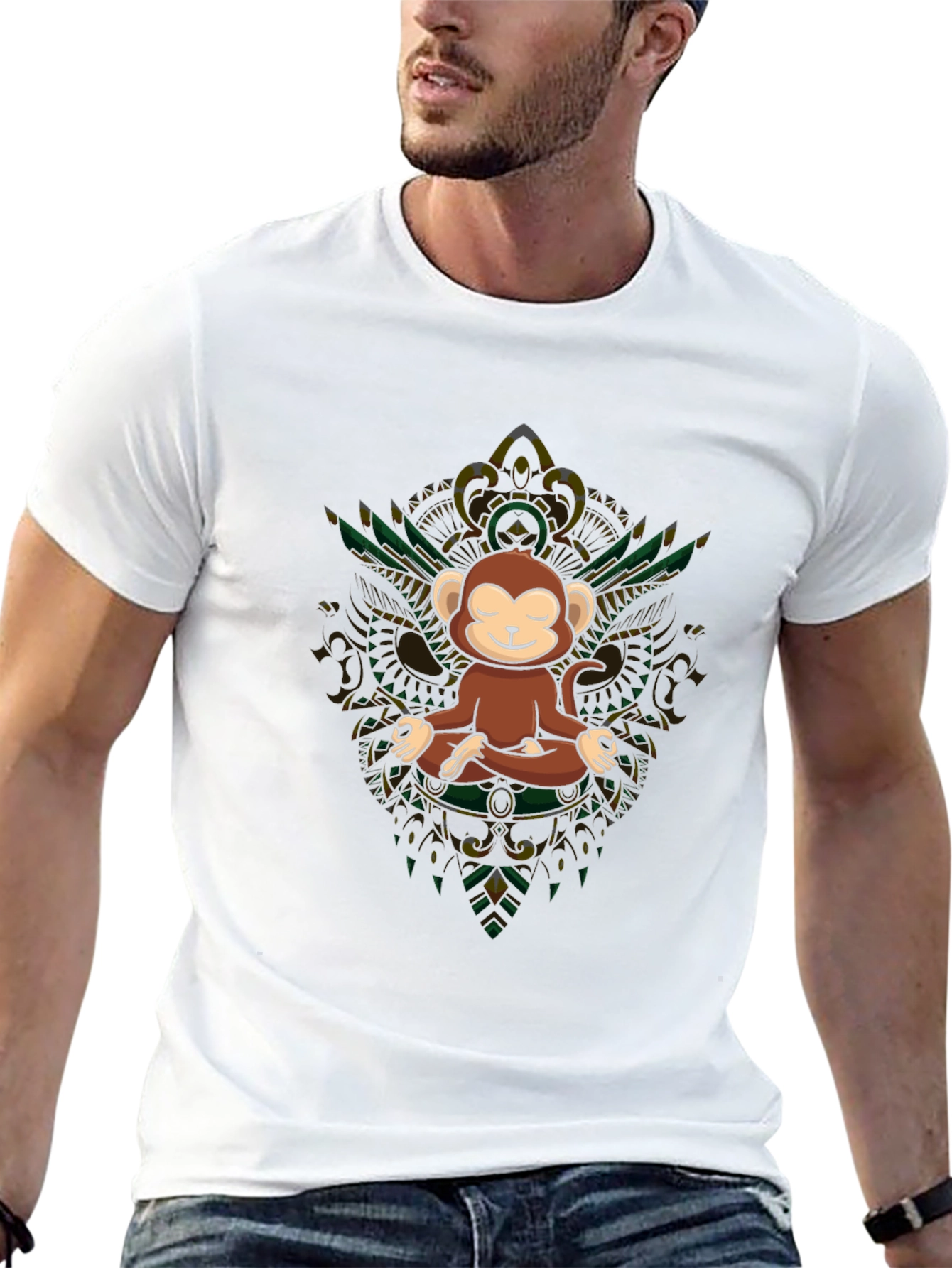 Zen Monkey T-Shirt - Meditating Ape Tee