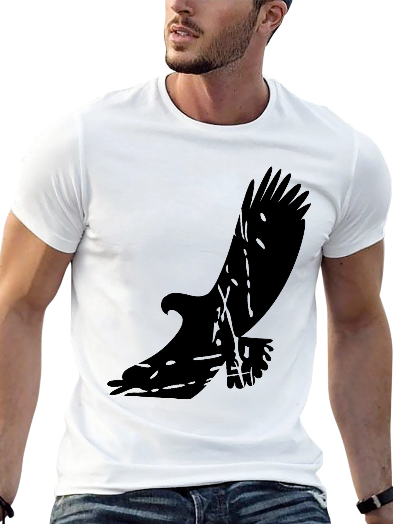 Black Eagle Graphic Tee - Stylish Mens T-Shirt