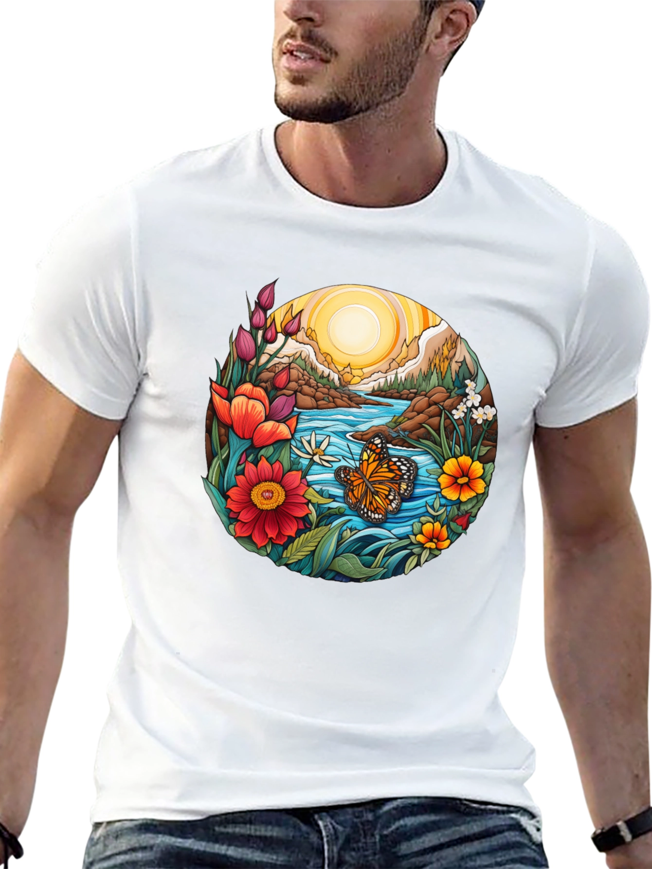 Nature Inspired Graphic T-Shirt