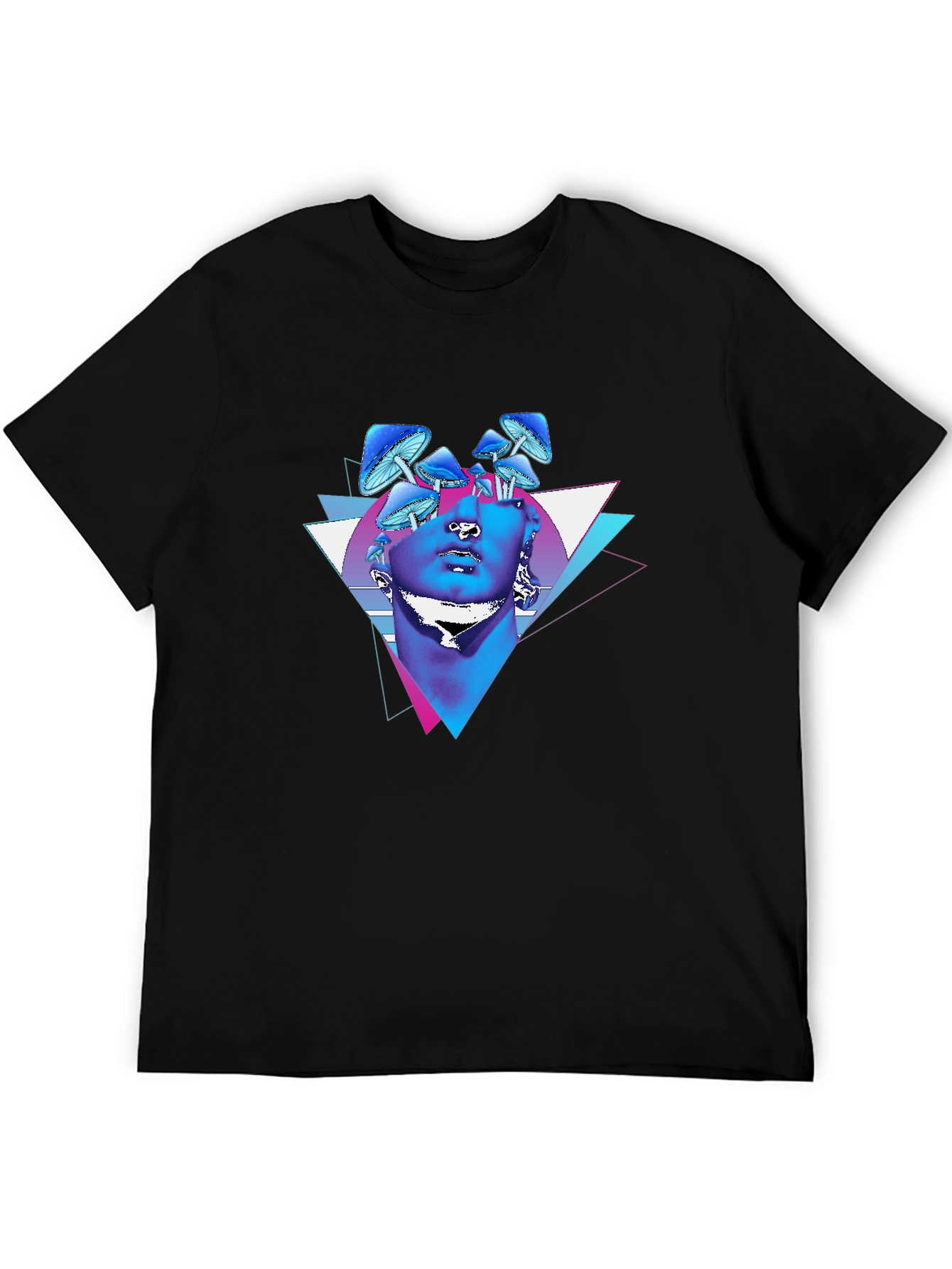 Mushroom Statue Graphic Tee - Black