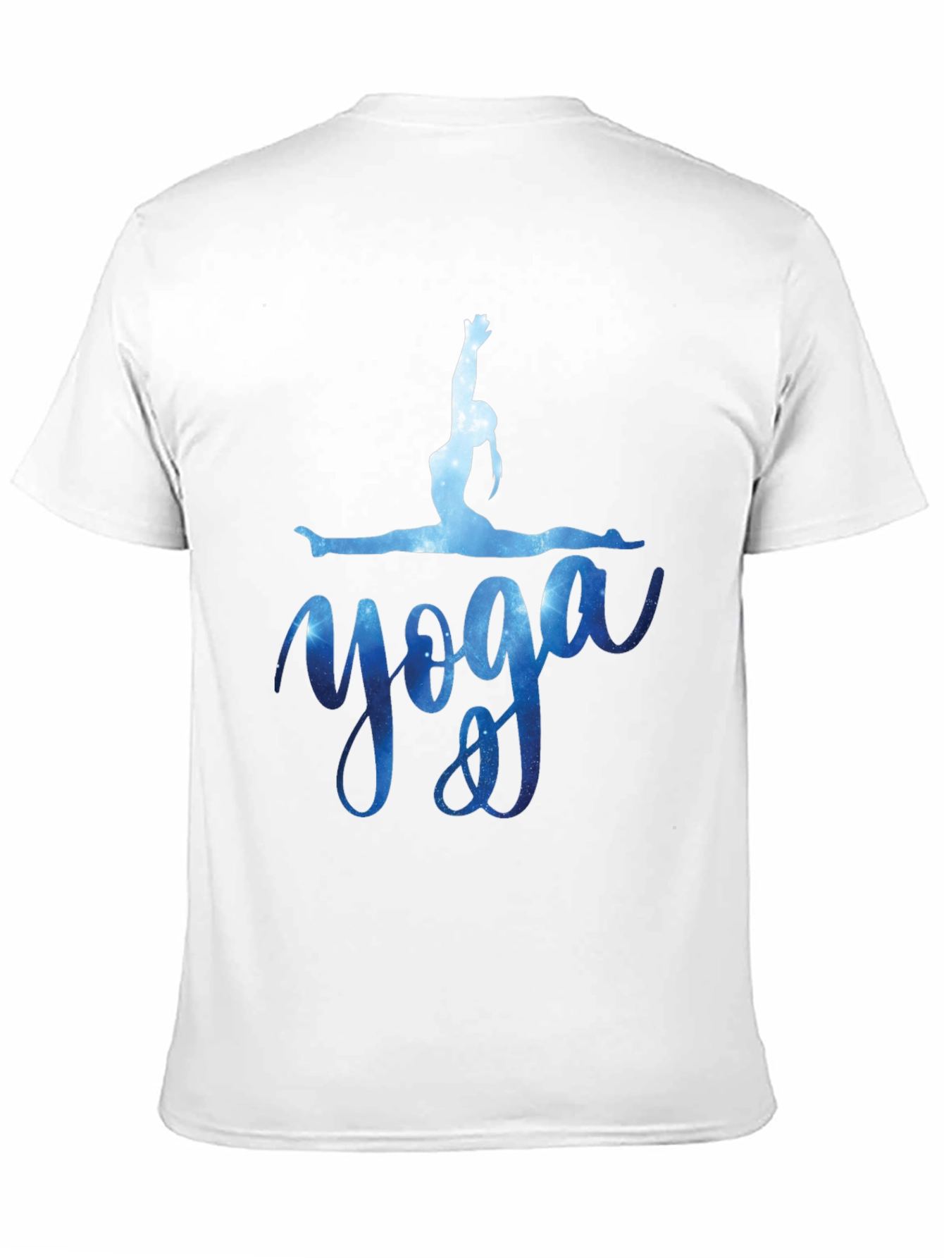 Yoga Pose T-Shirt - Galaxy Design Black Tee