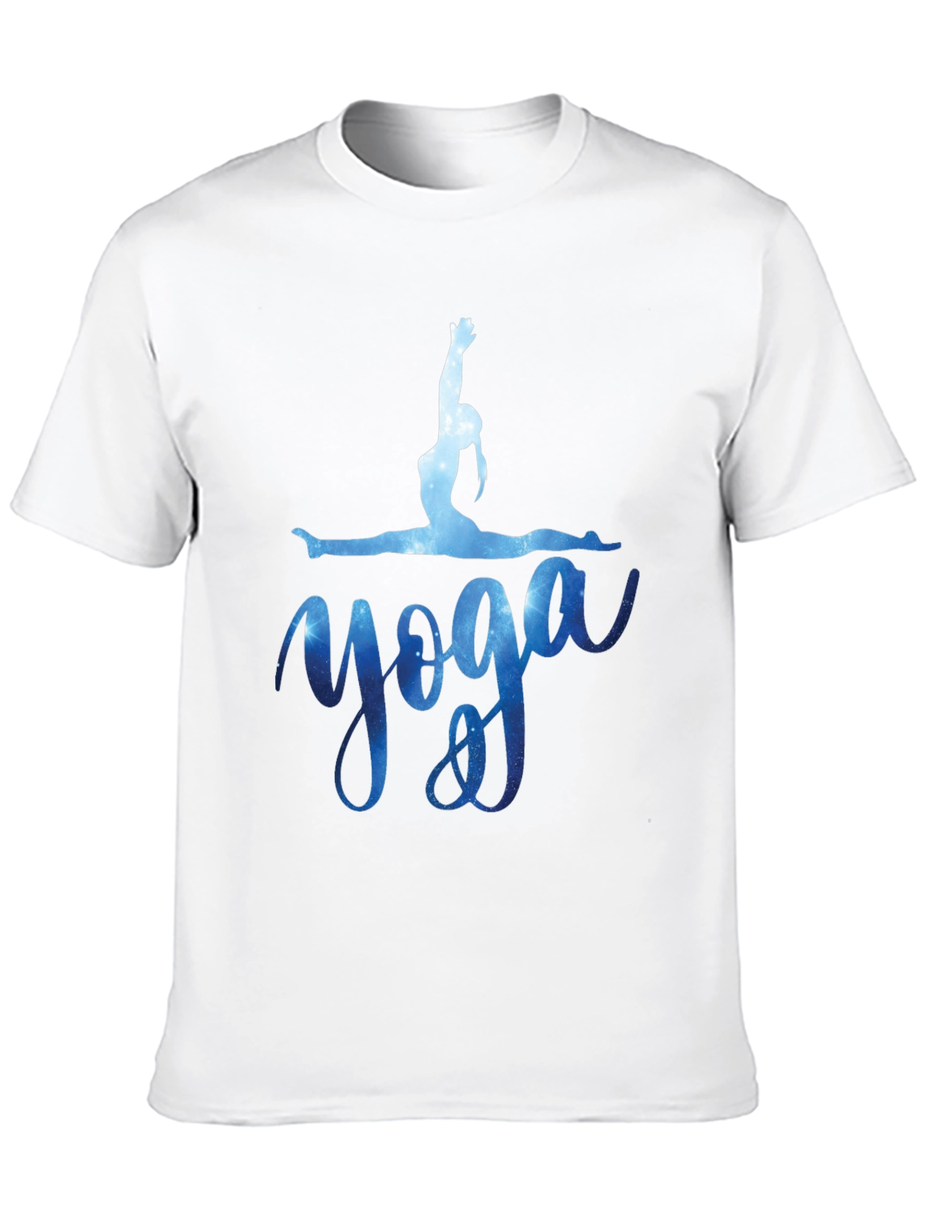 Yoga Pose T-Shirt - Galaxy Design Black Tee