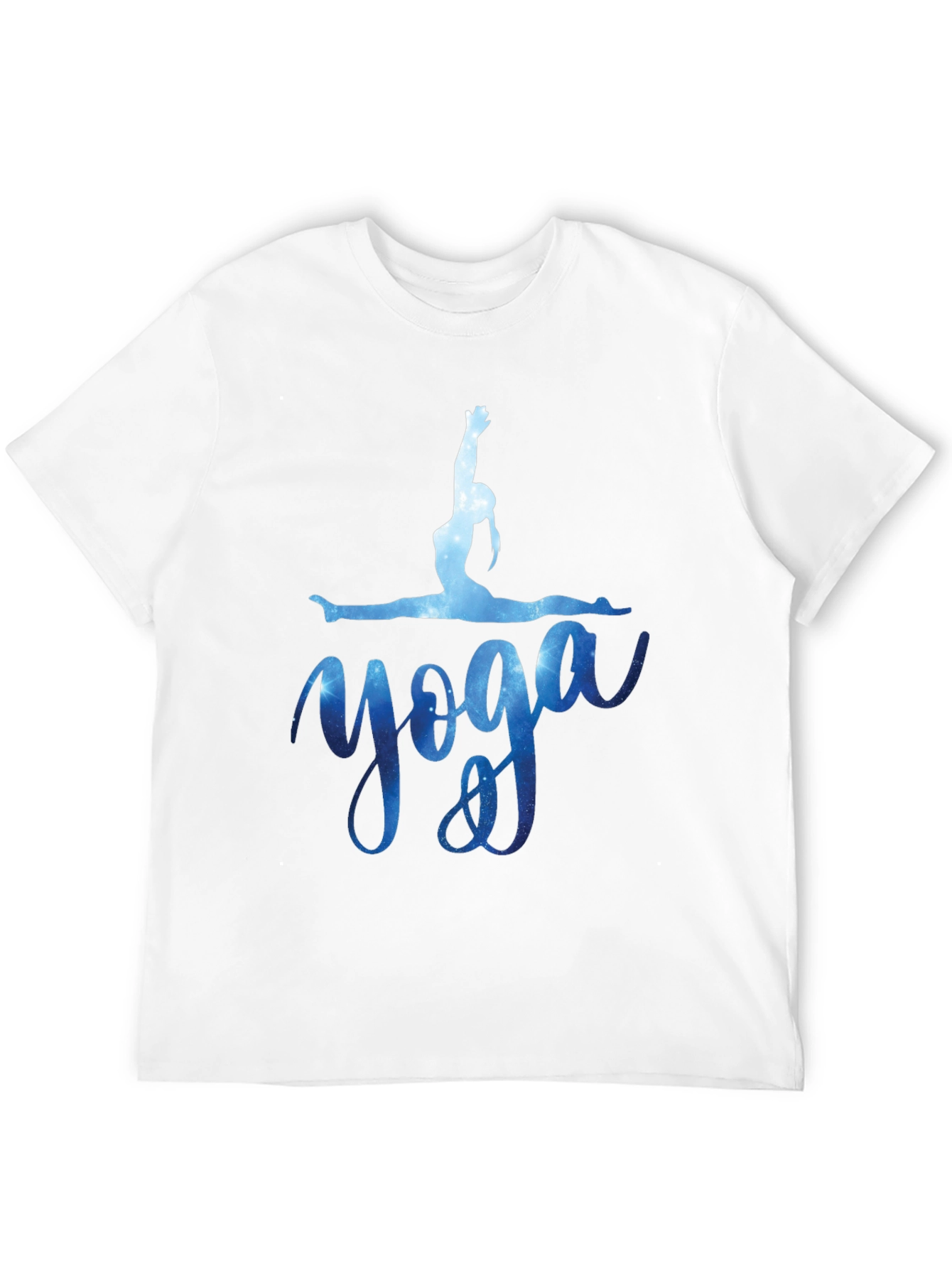 Yoga Pose T-Shirt - Galaxy Design Black Tee