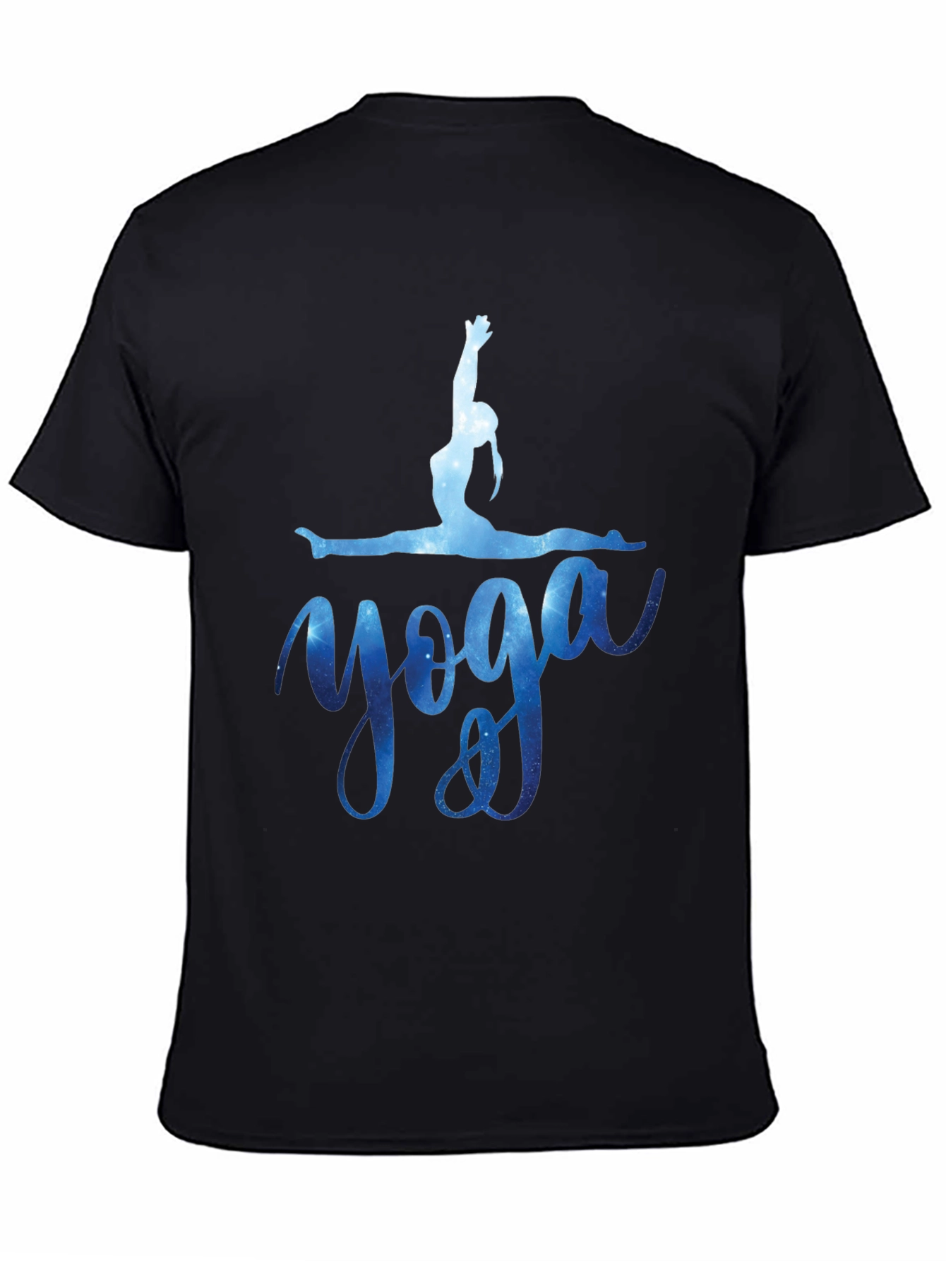 Yoga Pose T-Shirt - Galaxy Design Black Tee