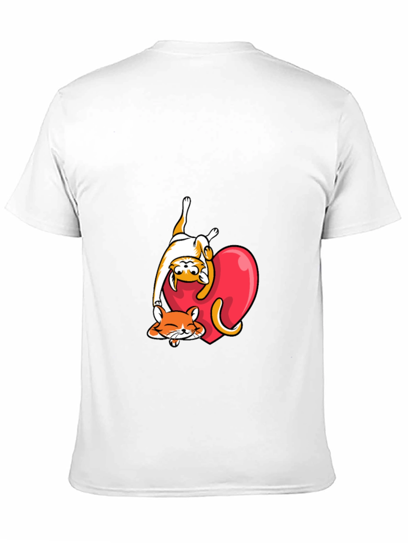 Cute Cats & Heart Graphic Tee