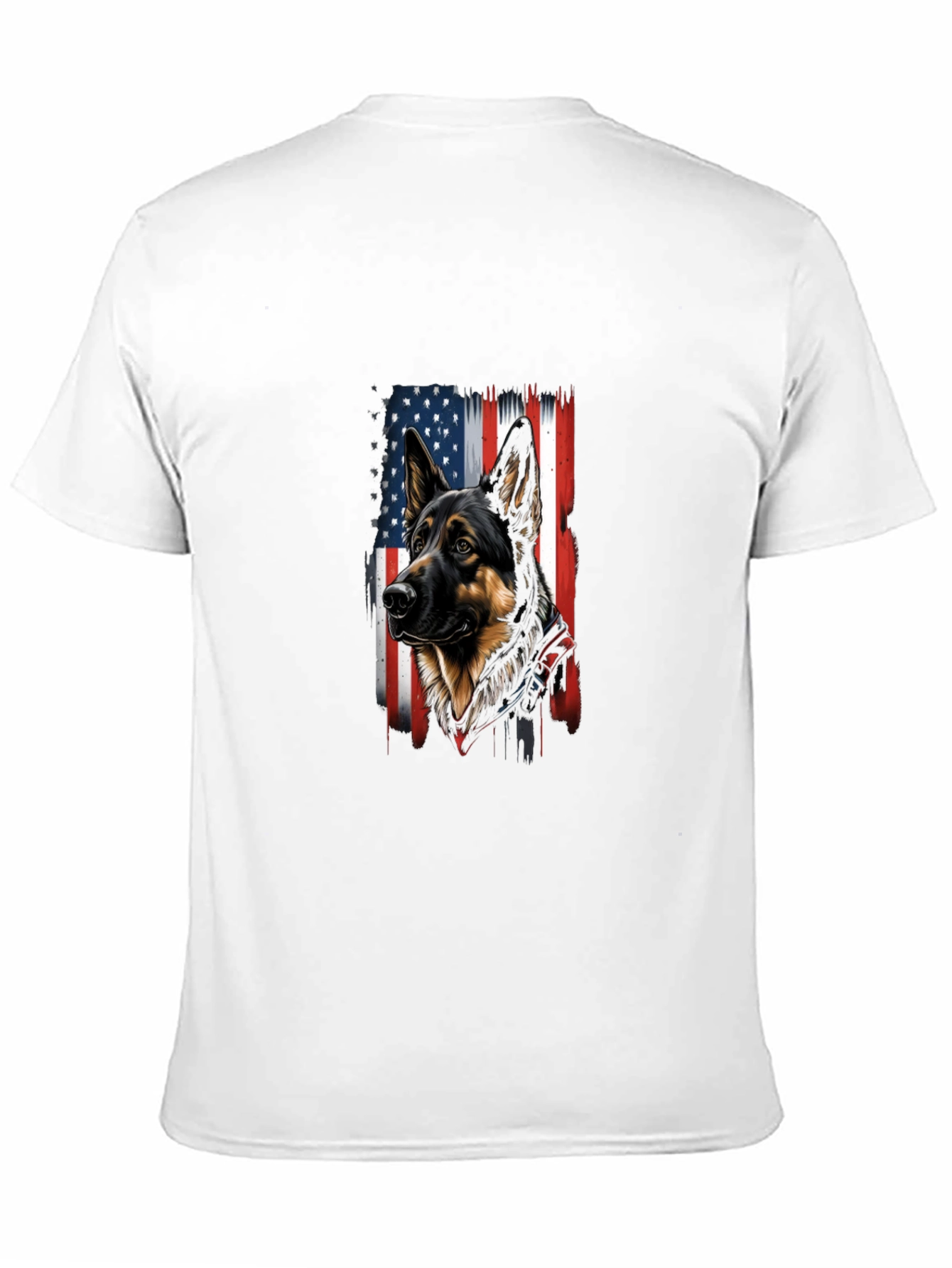 Patriotic German Shepherd USA Flag T-Shirt