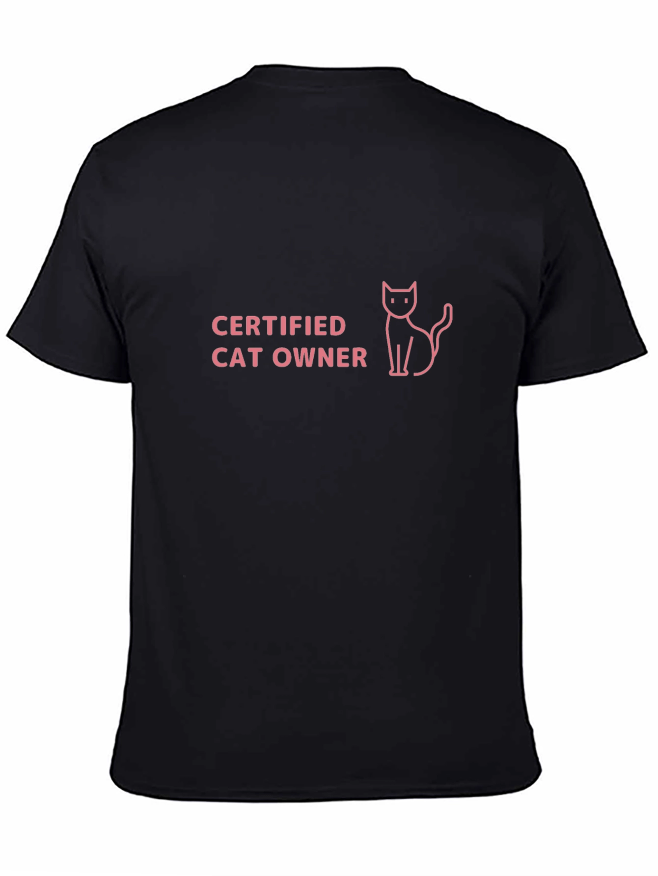 Certified Cat Owner Black T-Shirt