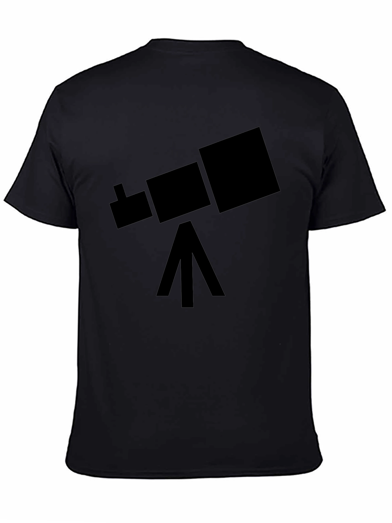 Telescope Graphic Tee - Space Explorer Black T-Shirt