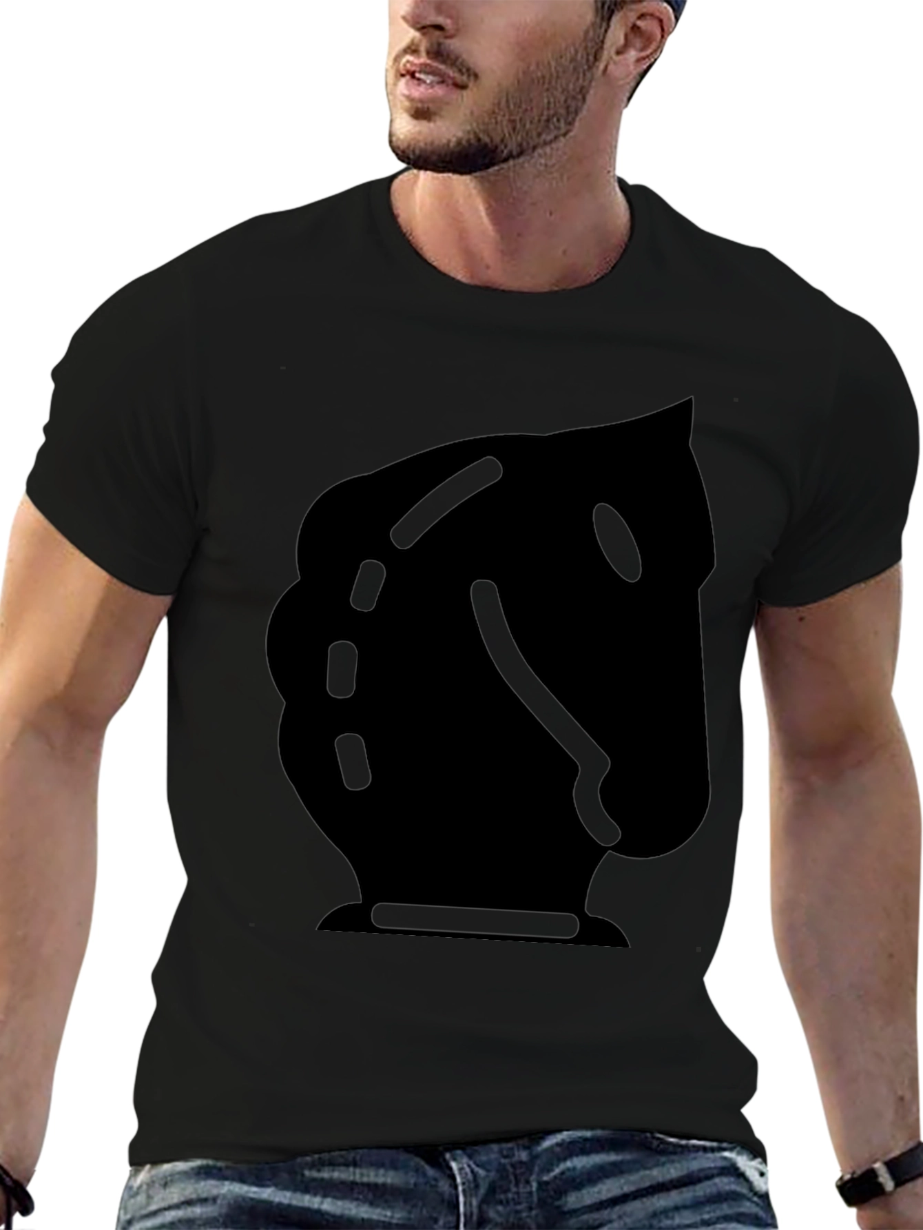 Black Knight Chess Piece Graphic Tee