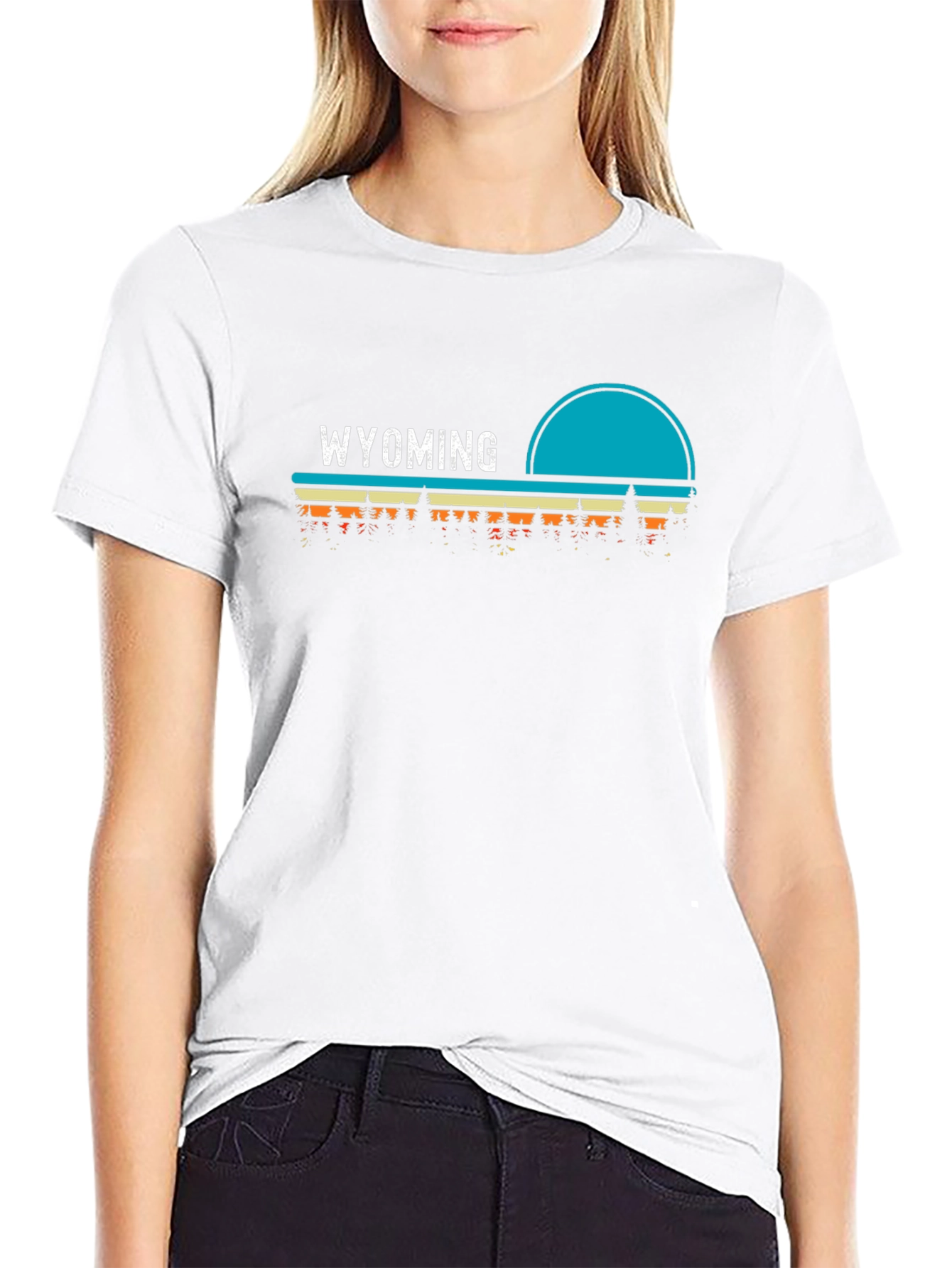 Wyoming Retro Style Graphic T-Shirt