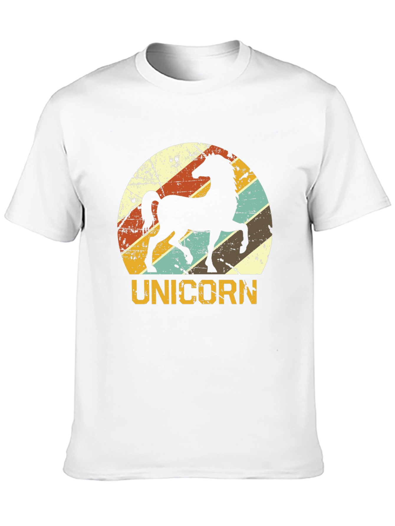 Retro Unicorn Graphic T-Shirt - Black