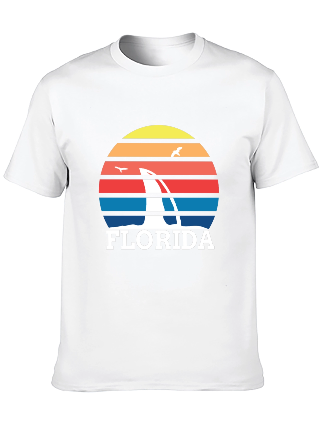 Florida Sailboat Sunset Graphic Tee - Black