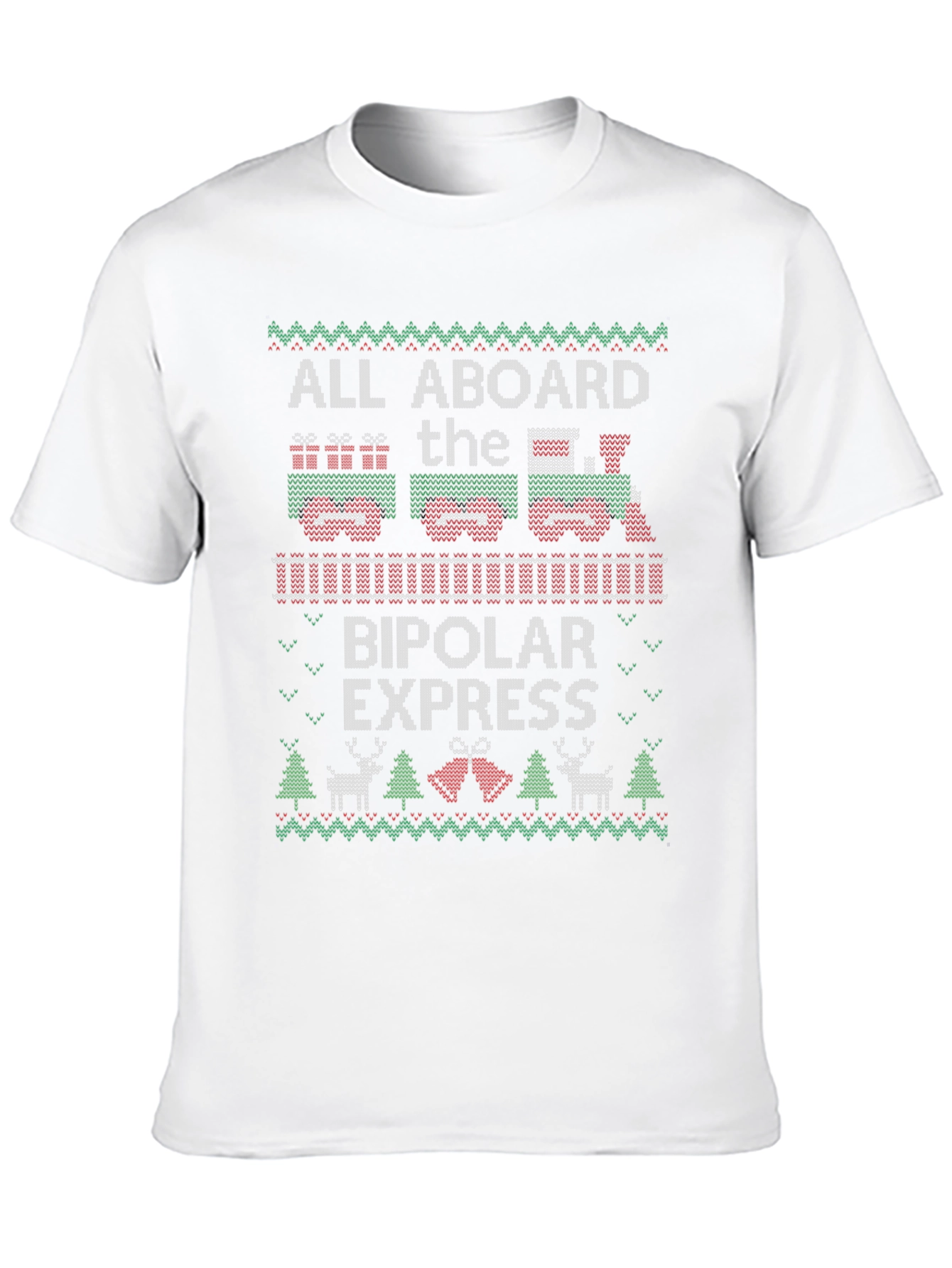 Bipolar Express Ugly Christmas T-Shirt