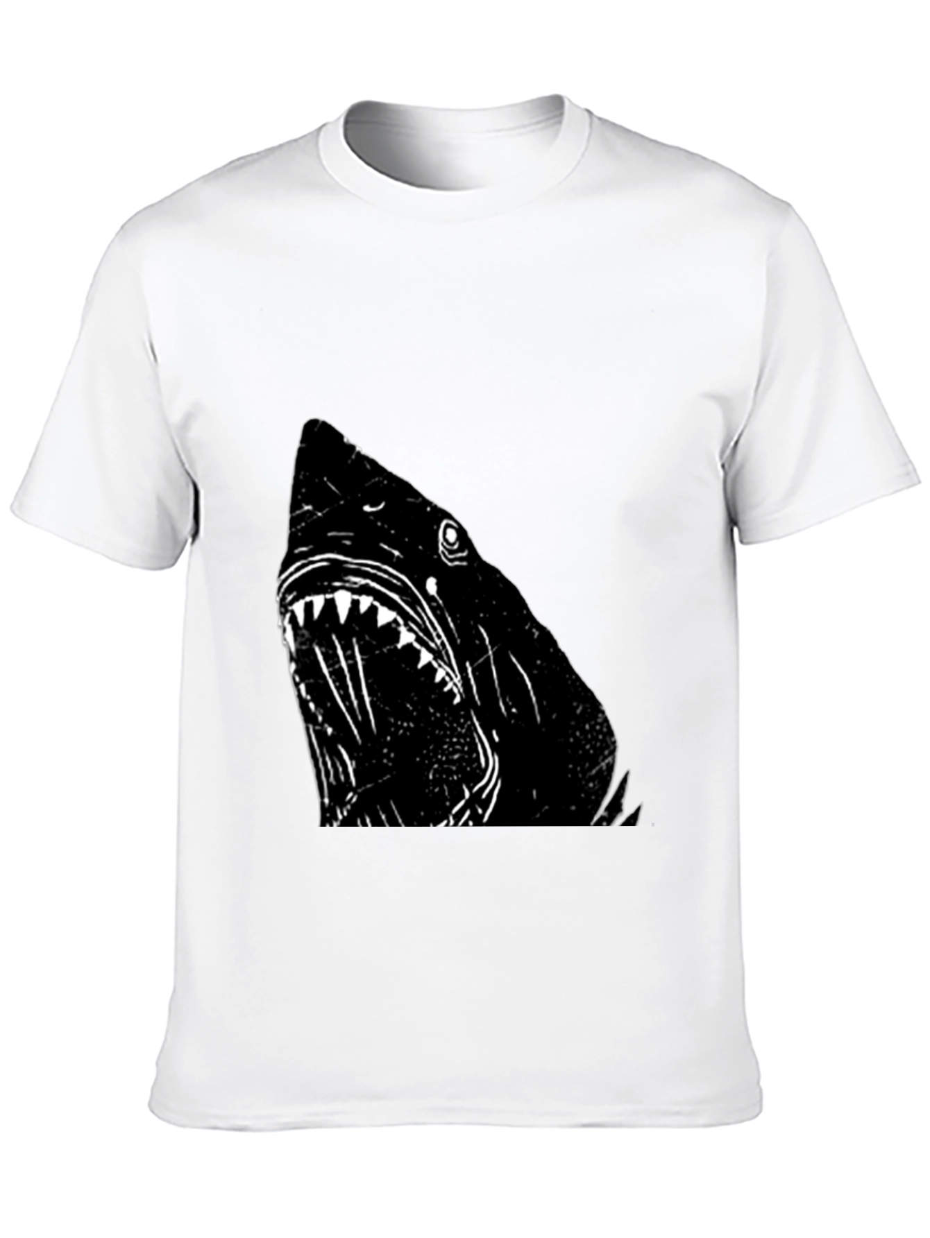 Shark Graphic T-Shirt - Black Cotton Tee