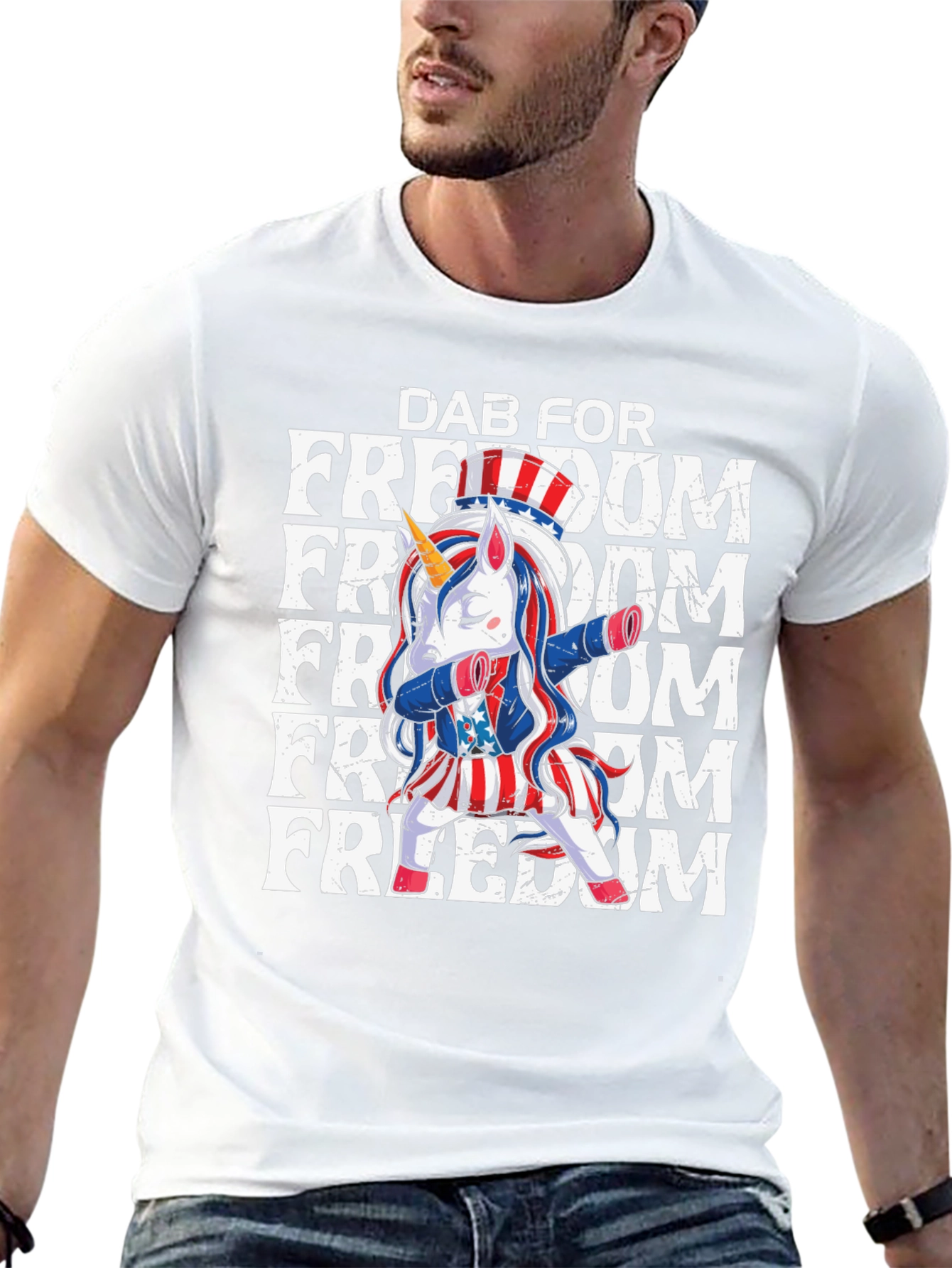Dab for Freedom Unicorn Tee