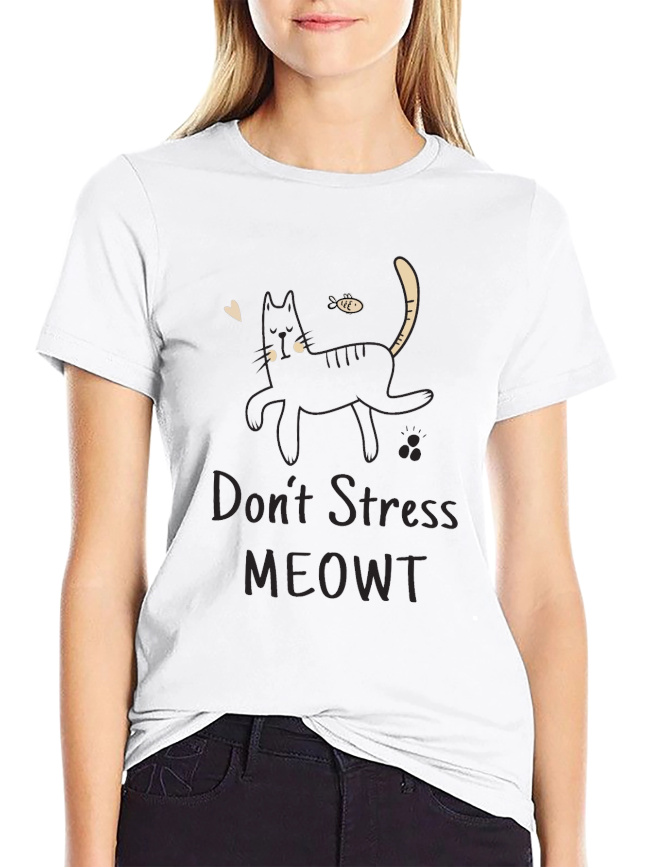 Dont Stress MEOWT Black Cat T-Shirt
